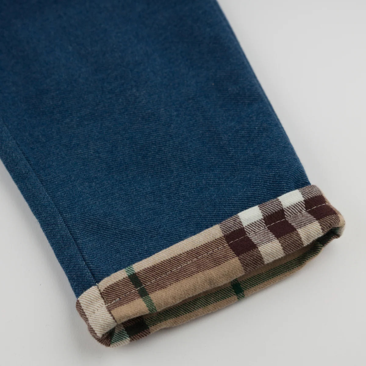 Denim Jeans in Forest Mini Tartan Lined