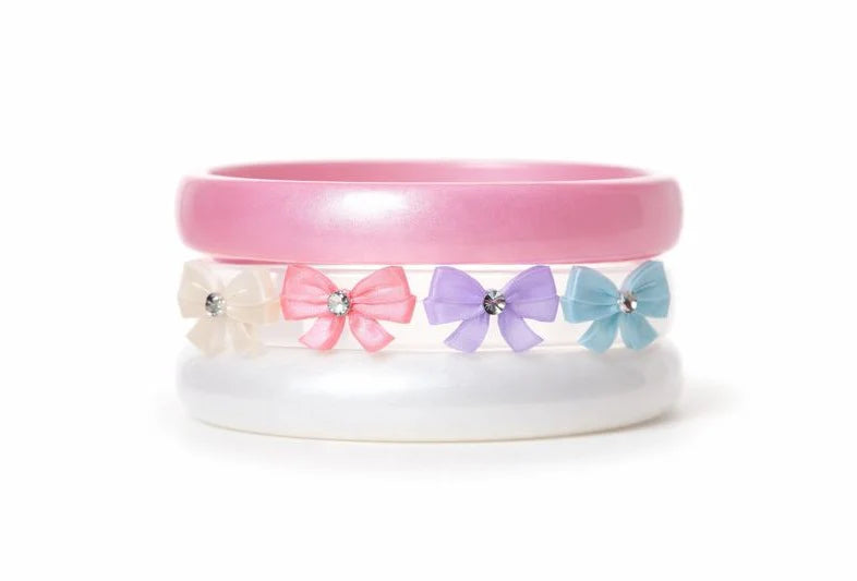 Bows Pastel Shades Bangles (Set of 3)