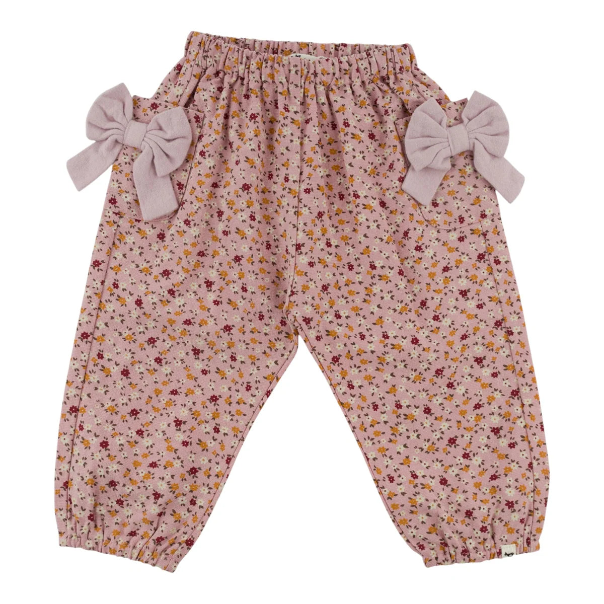 Side Pocket Pant With Bows & Daffodils | Blush