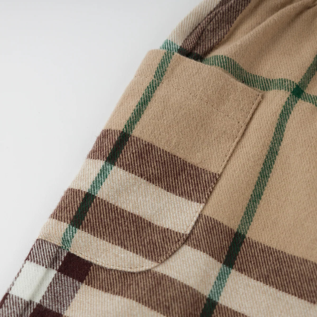 Mini Tartan Side Pocket Pant | Camel/Forest