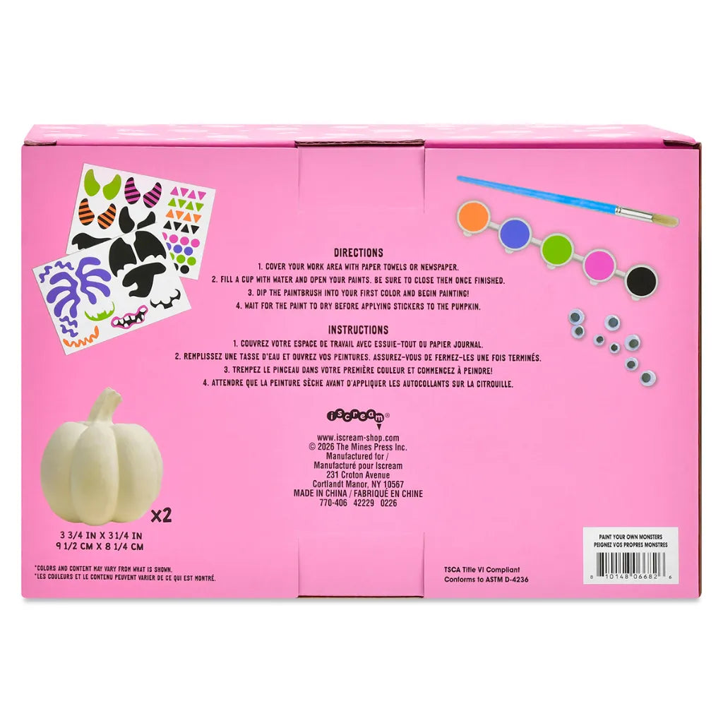 Paint Your Own Pumpkin Monsters Kit
