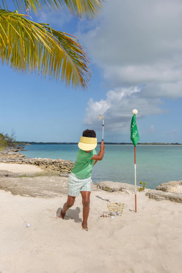 Gibson Island Green Seersucker Sheffield Shorts