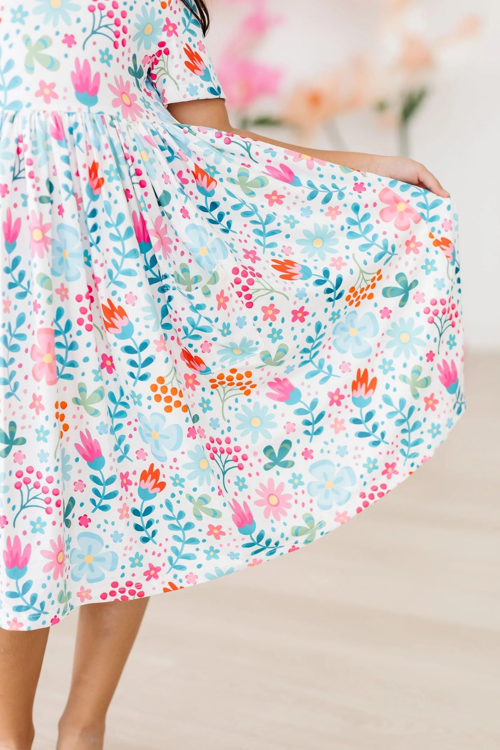 Sunlit Garden Pocket Twirl Dress