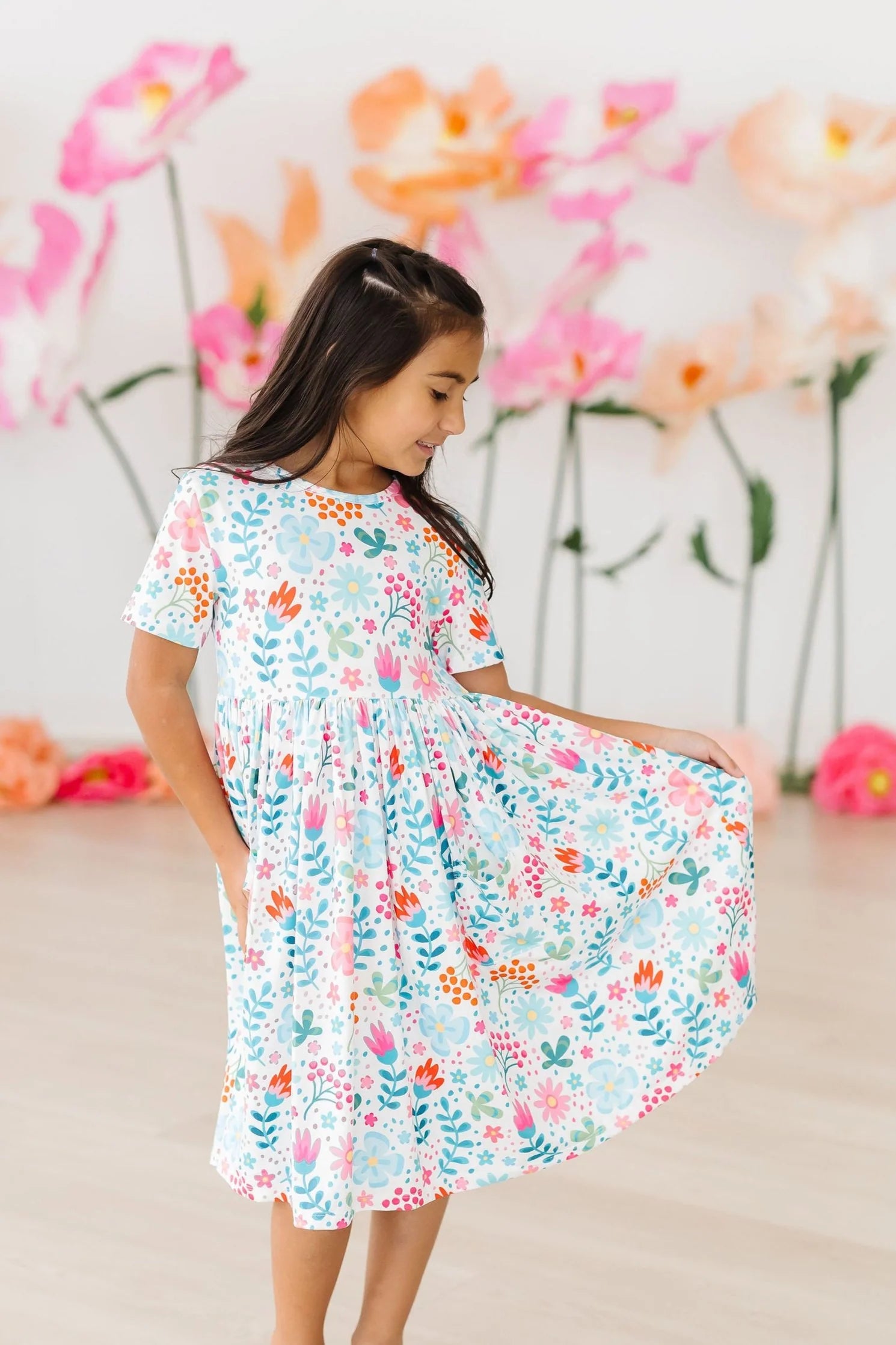 Sunlit Garden Pocket Twirl Dress