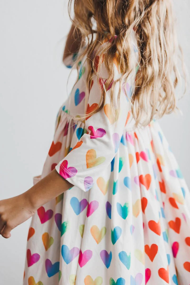 Lotta Love 3/4 Sleeve Pocket Twirl Dress