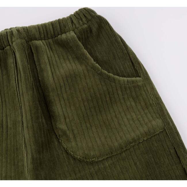 Soft baby boy corduroy pants with elastic waist and pockets