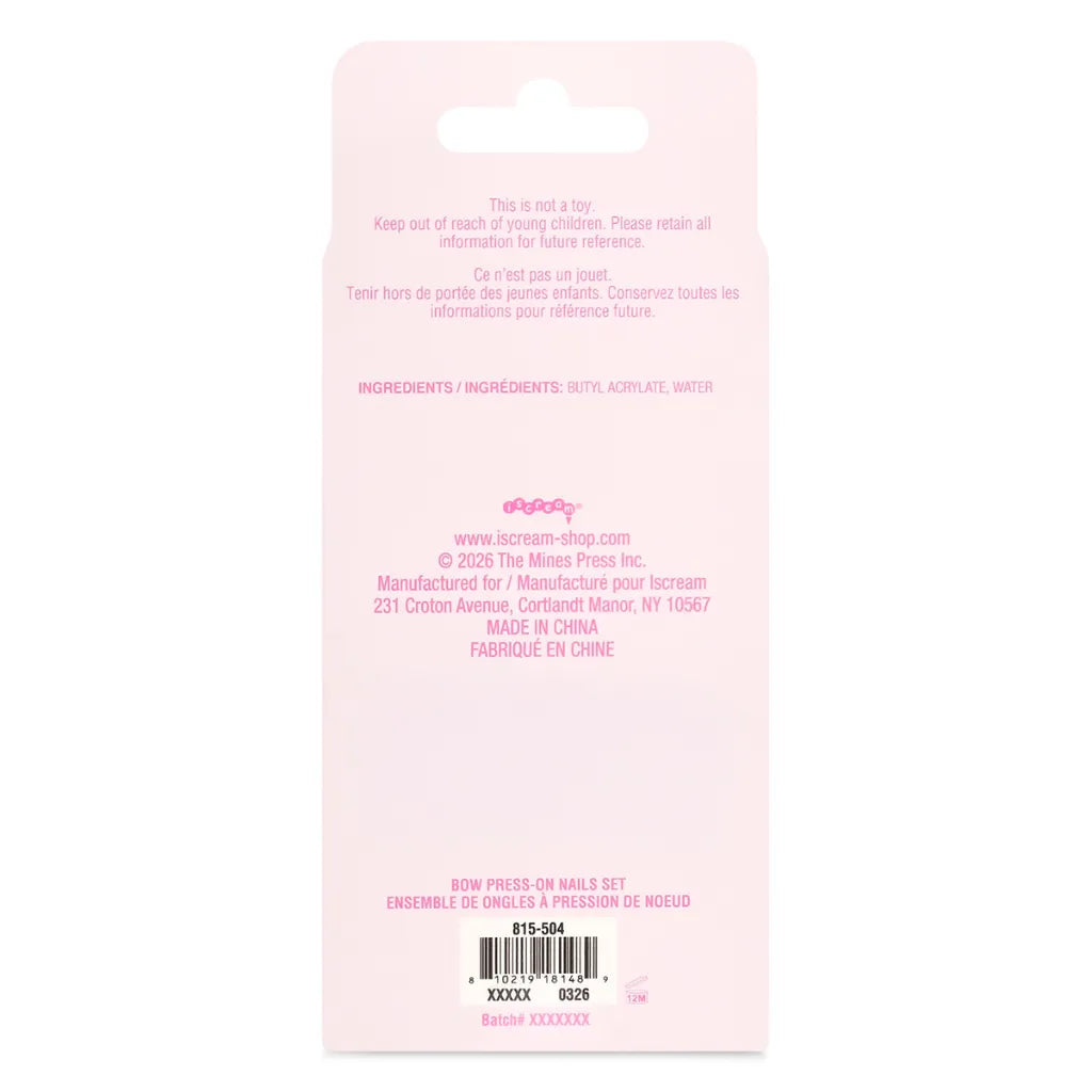 Bow Press On Nails