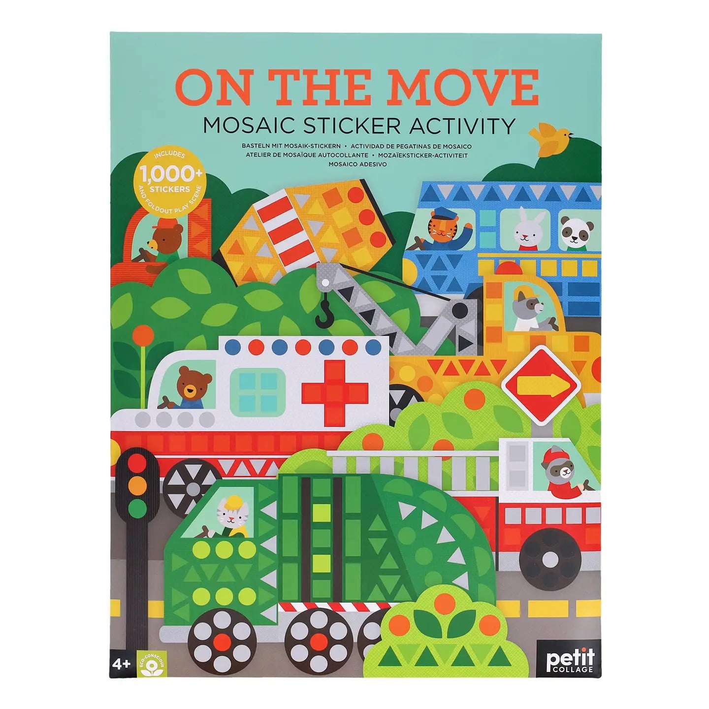 On the Move Mosaic Sticker Activity
