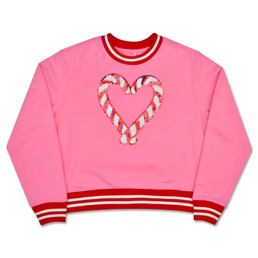 Candy Canes Heart Sweatshirt