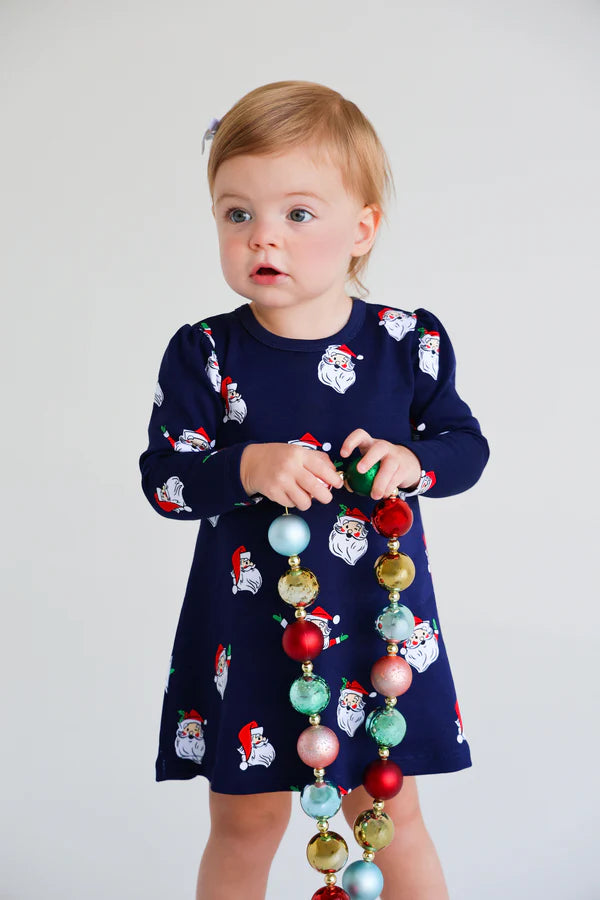 white christmas dresses Jolly Old St. Nick Long Sleeve Penny's Play Dress