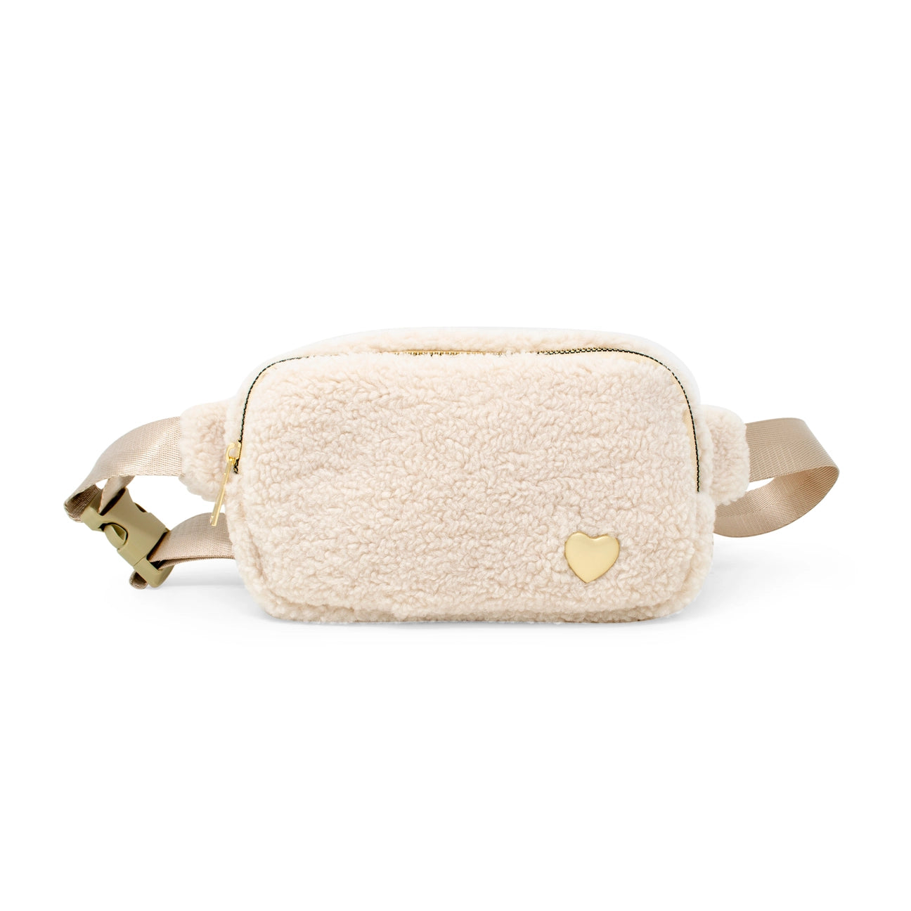 Fuzzy Crossbody Sling Bag w/ Heart