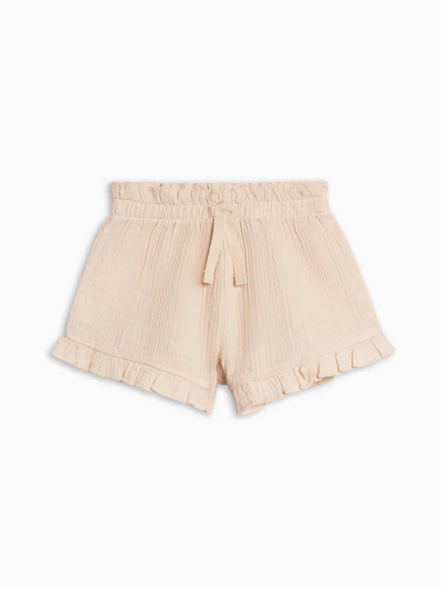 Luz Muslin Ruffle Shorts in Shell