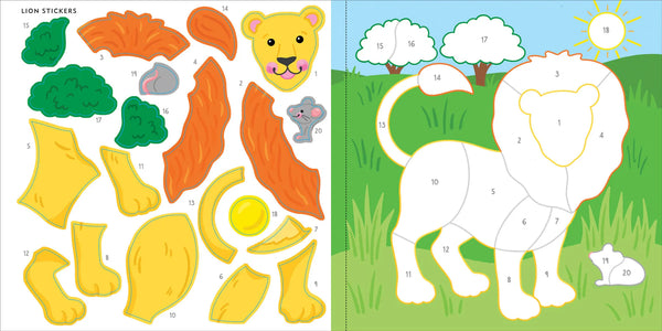 Wild Animals First Color by Sticker - Poppyseed Kids