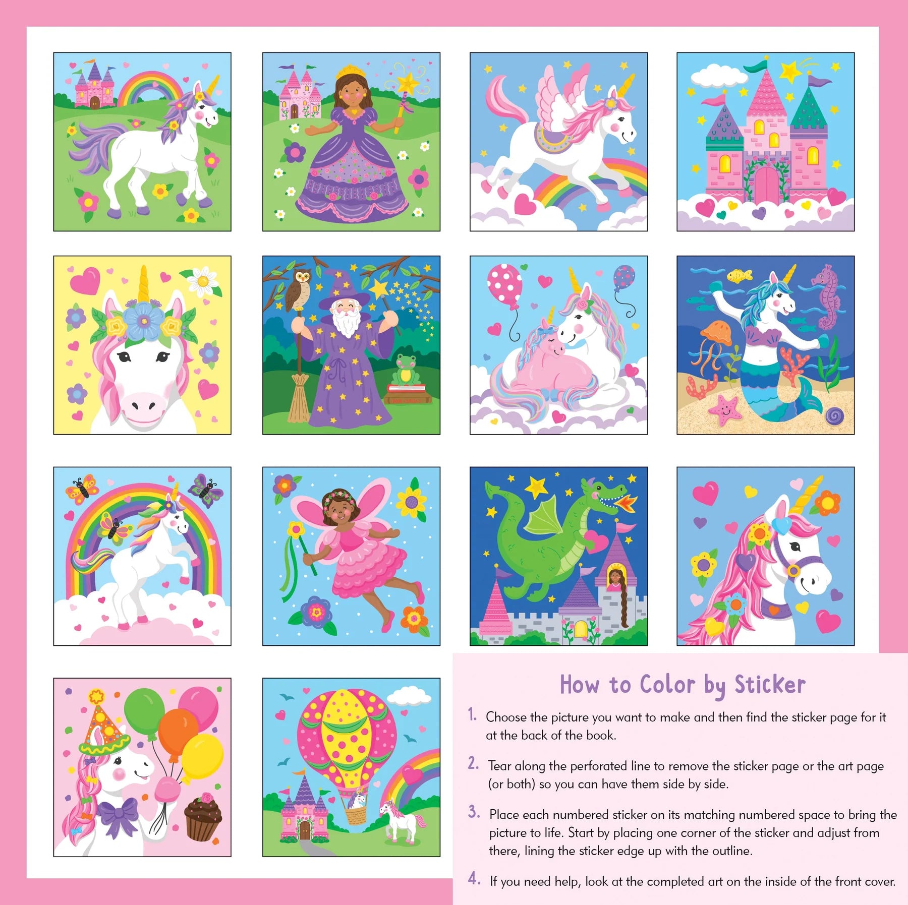Unicorn First Color-by-Sticker Book