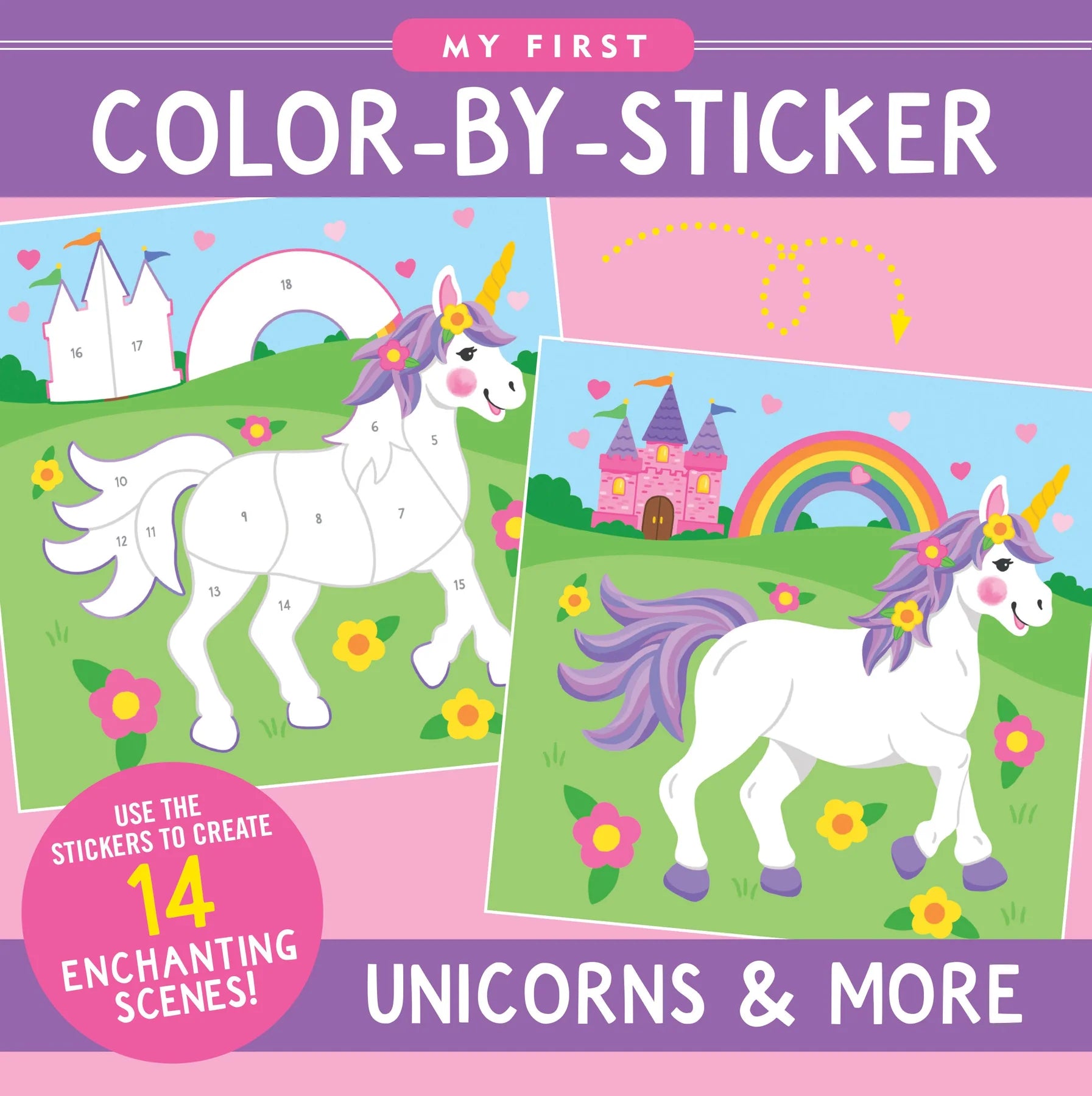 Unicorn First Color-by-Sticker Book