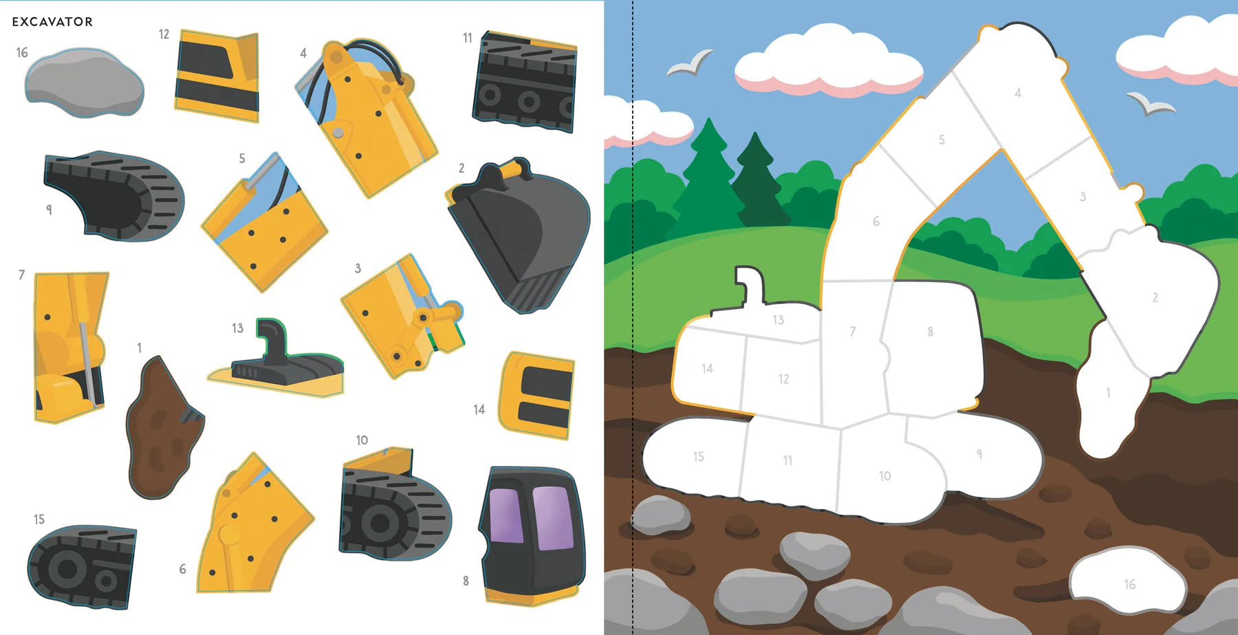 Cars, Trucks, & Trains First Color by Sticker