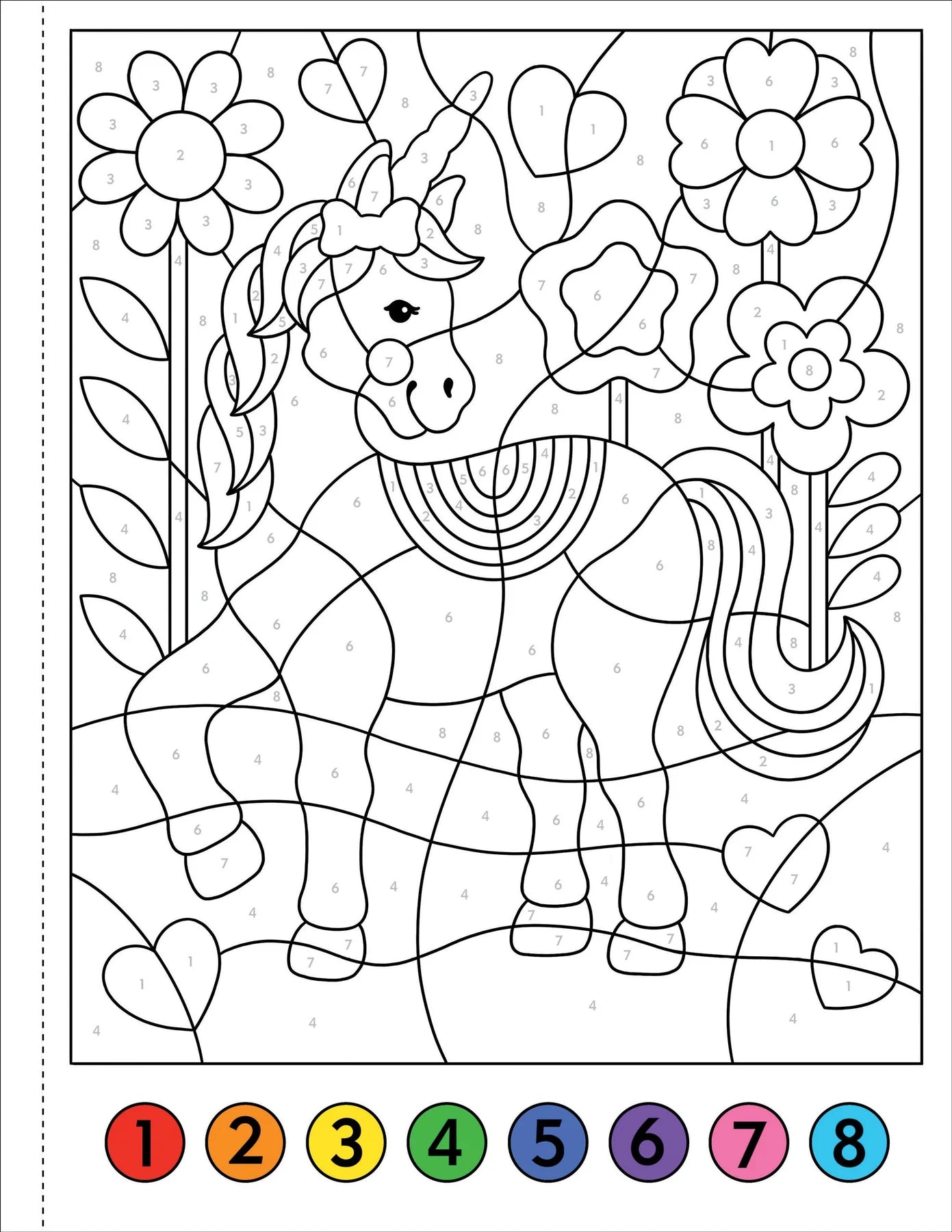 Unicorn & Friends First Color by Number