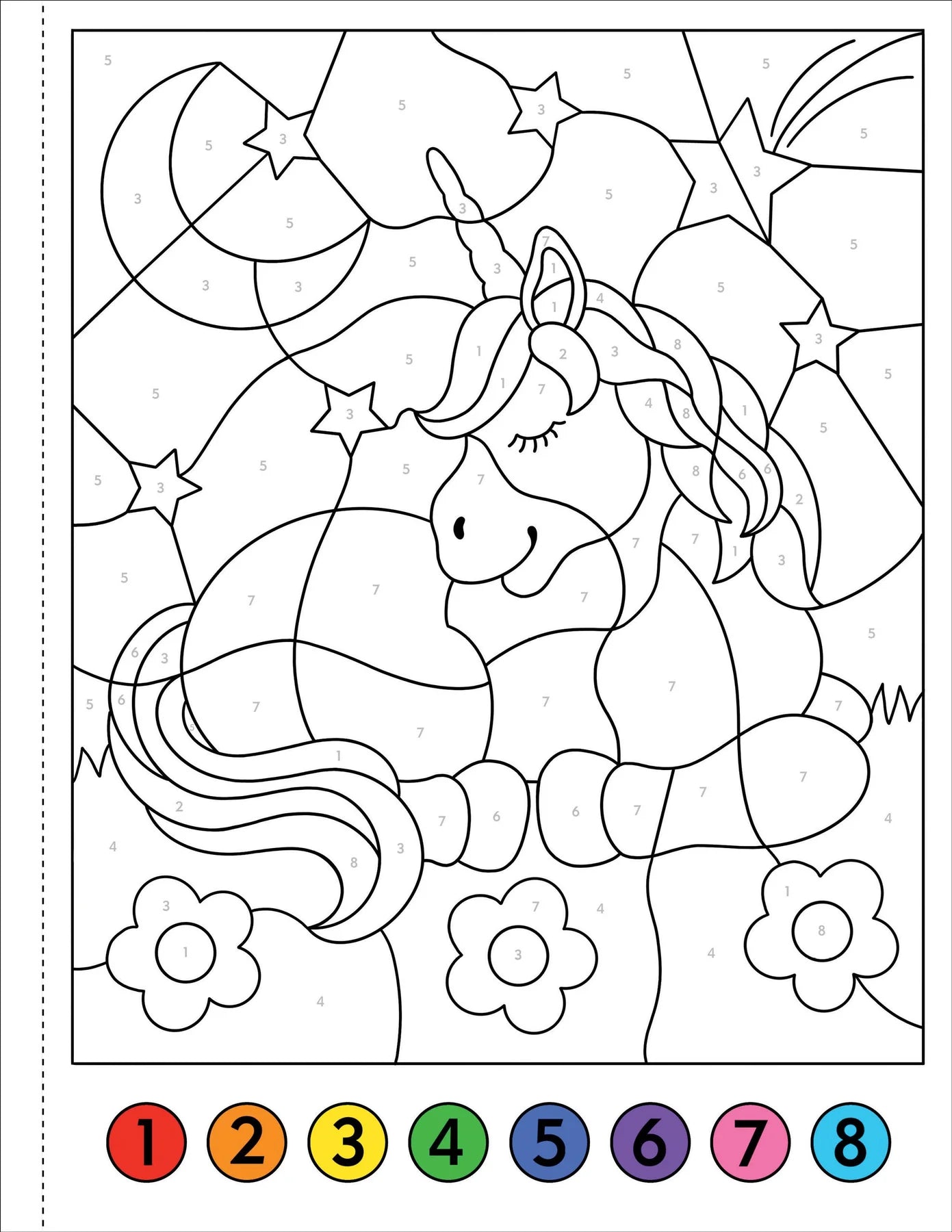 Unicorn & Friends First Color by Number