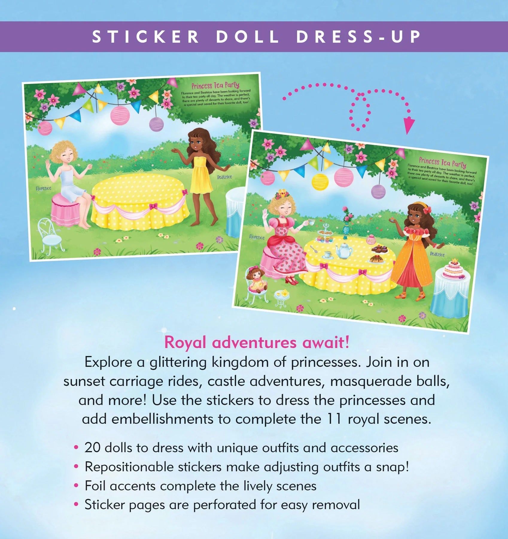 Princess Sticker Doll Dress-Up Book
