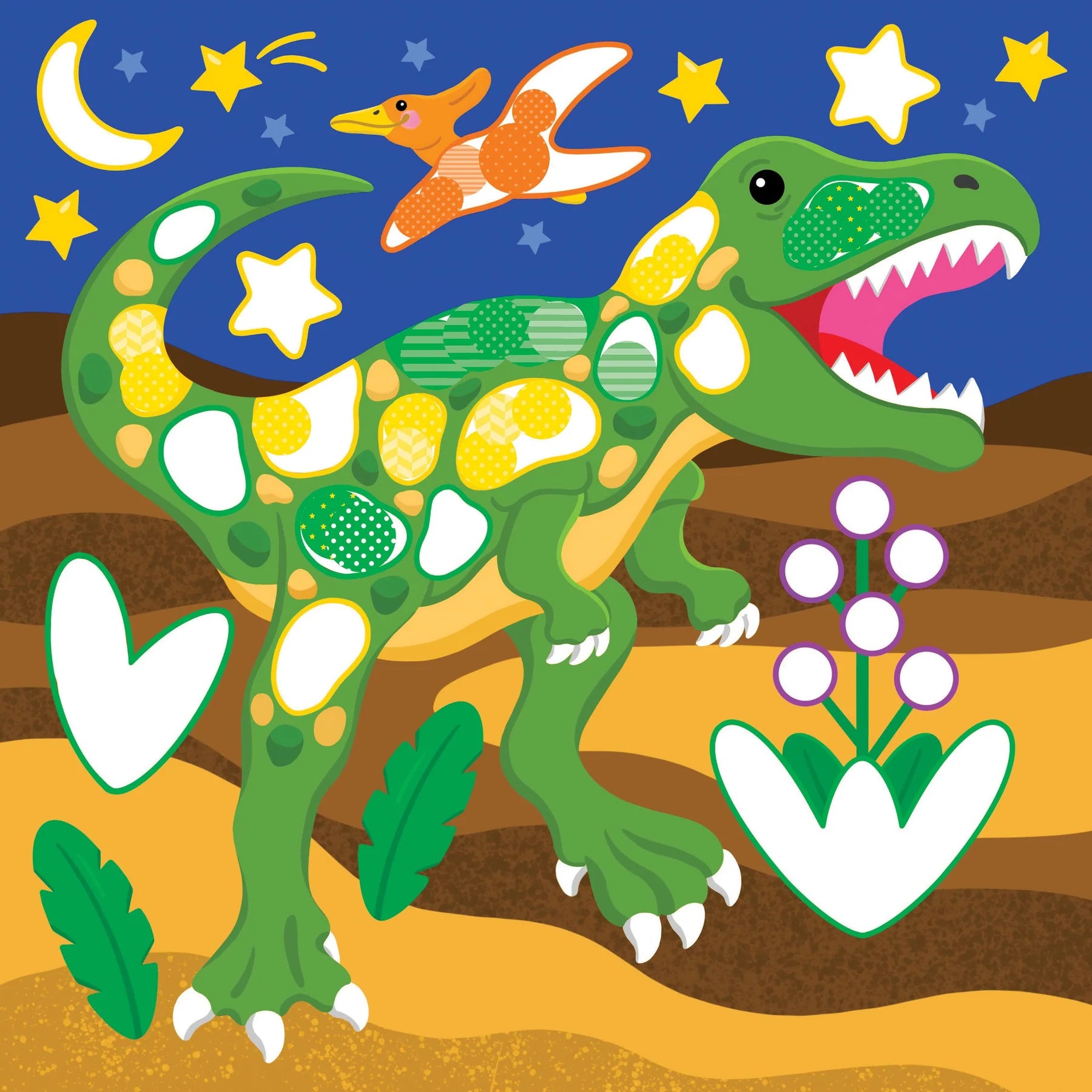 Dinosaurs Color by Dots Sticker Book