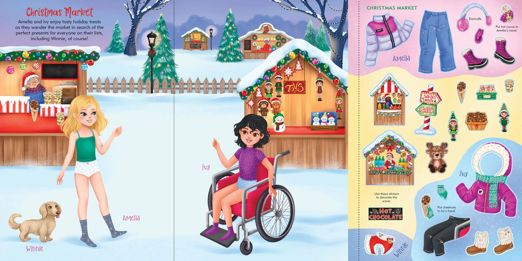 Christmas Sticker Doll Dress-Up Book