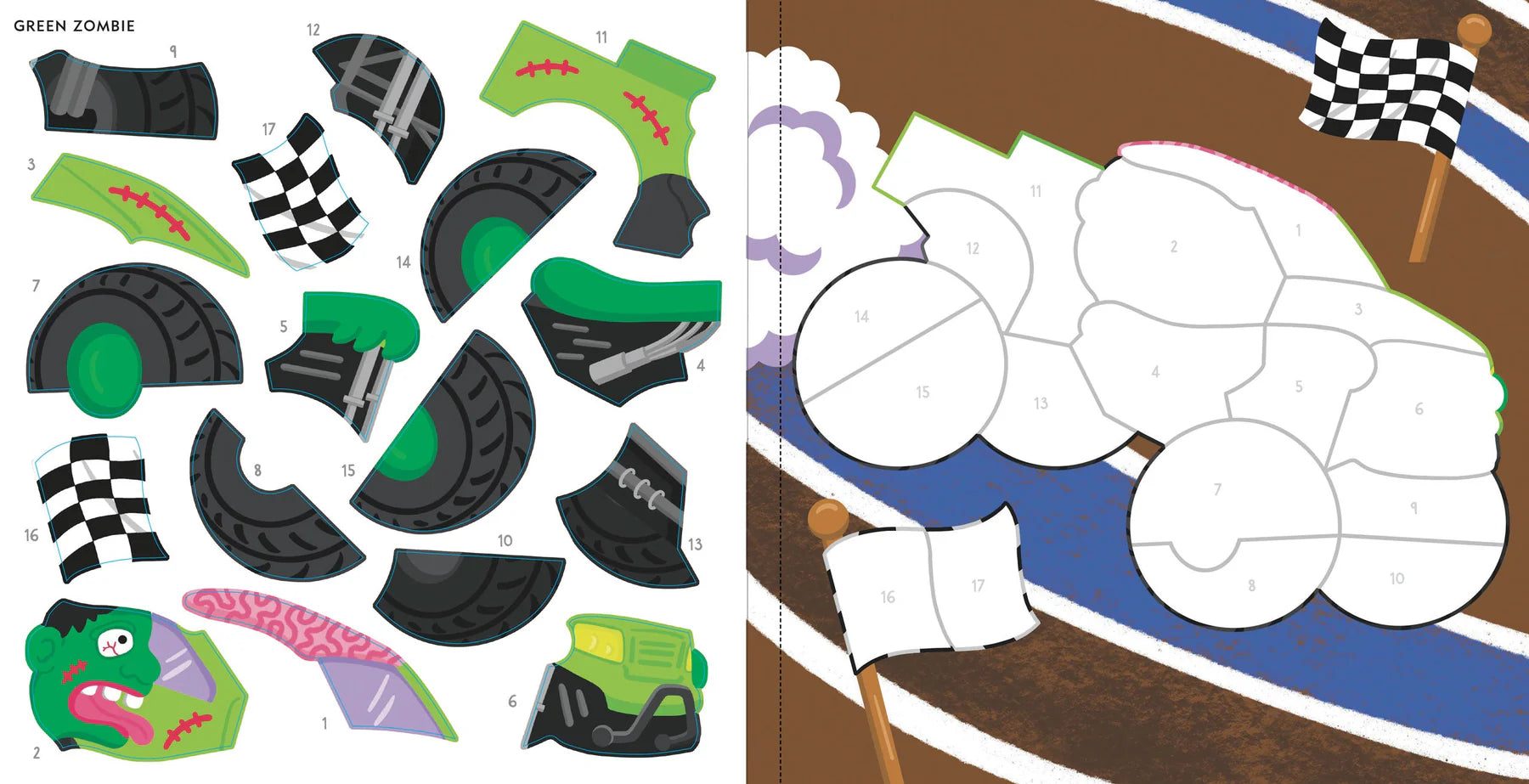 Monster Trucks First Color by Sticker