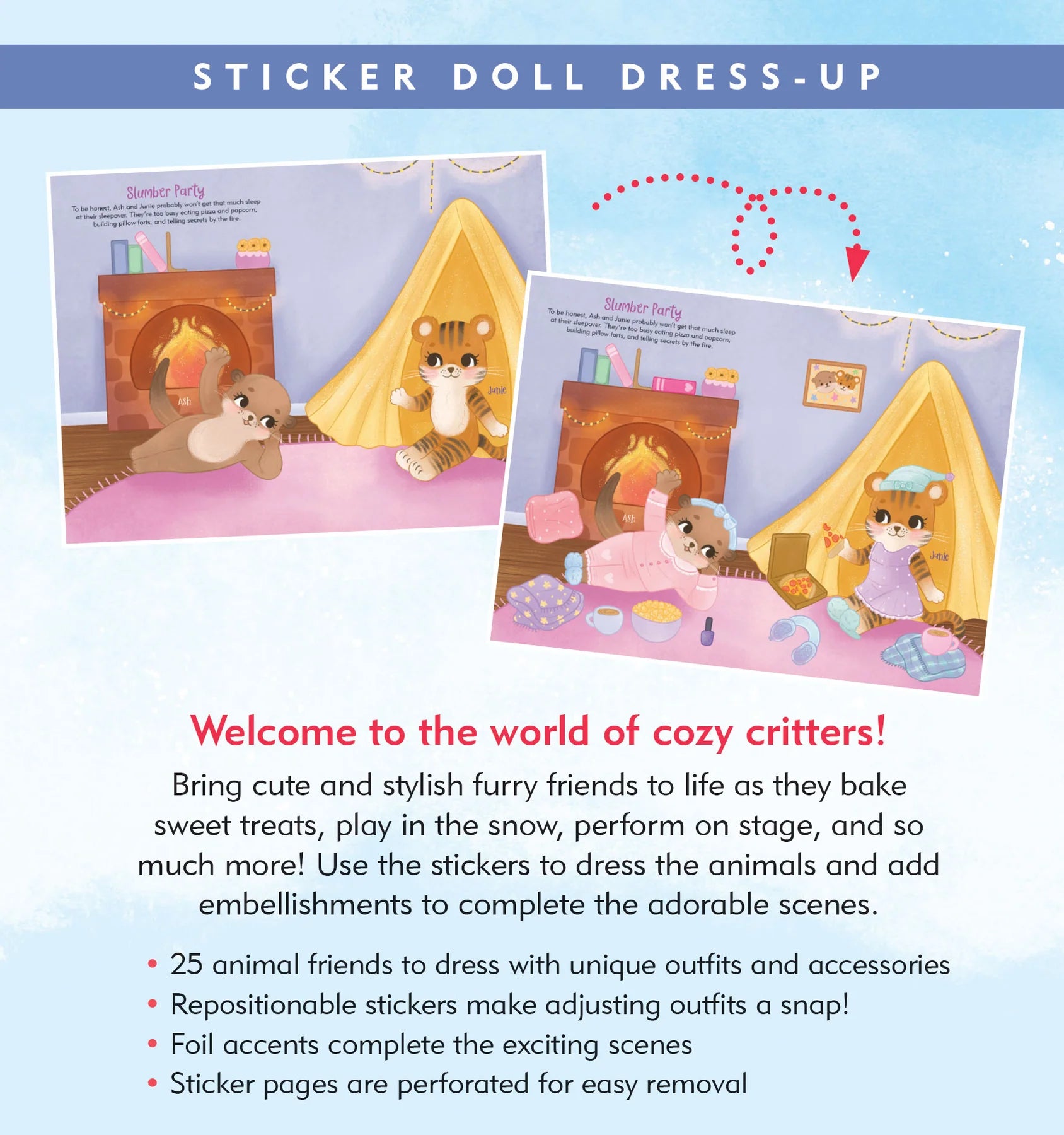 Animals Sticker Doll Dress-Up Book