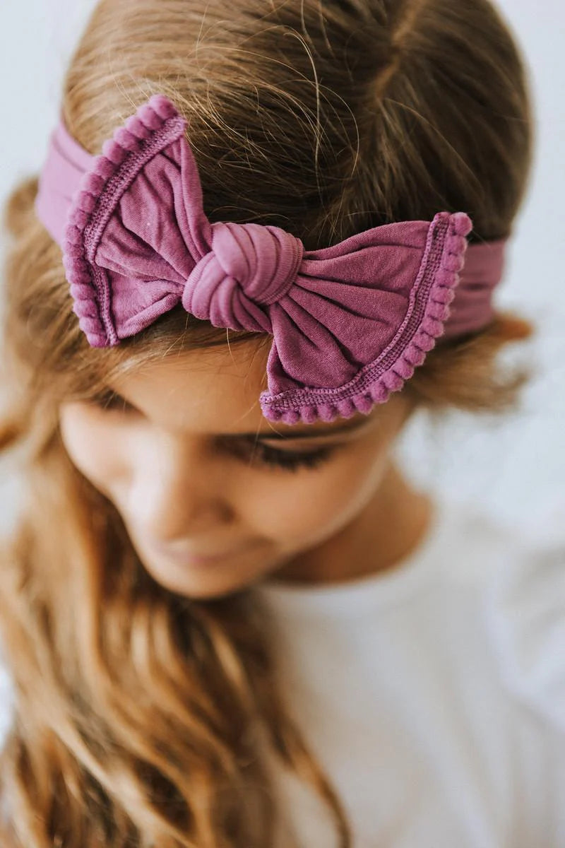 Sugar Plum Pom Pom Nylon Headwrap