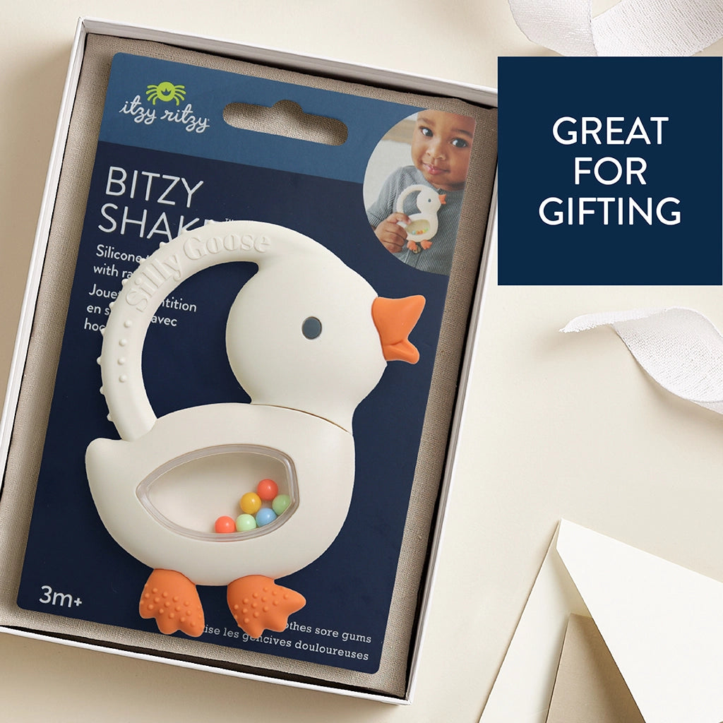 Goose Bitzy Shake™ - Silicone Teether with Rattle