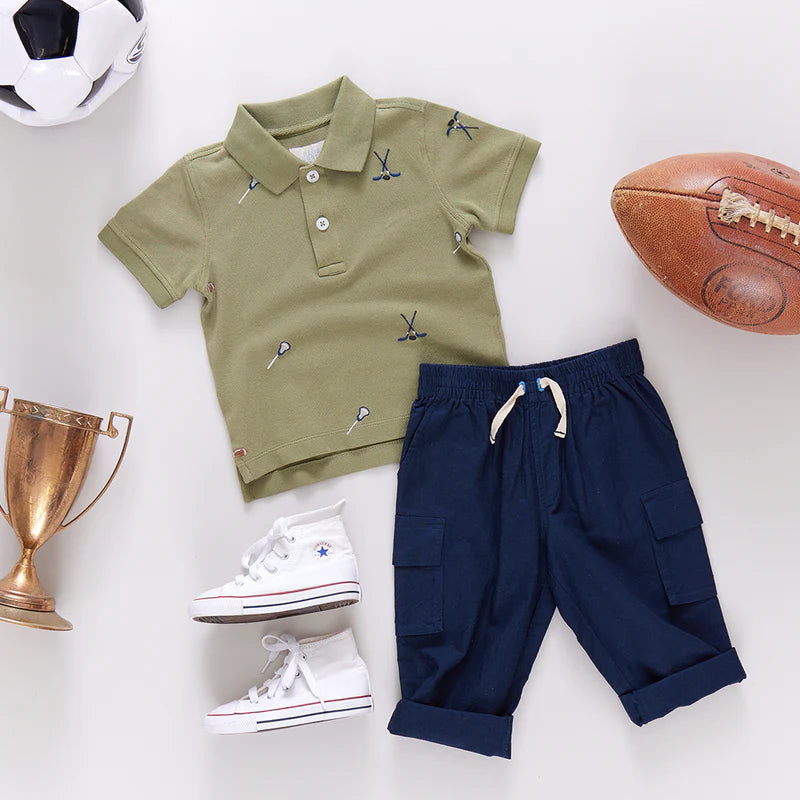 Boys Sports Embroidery Polo