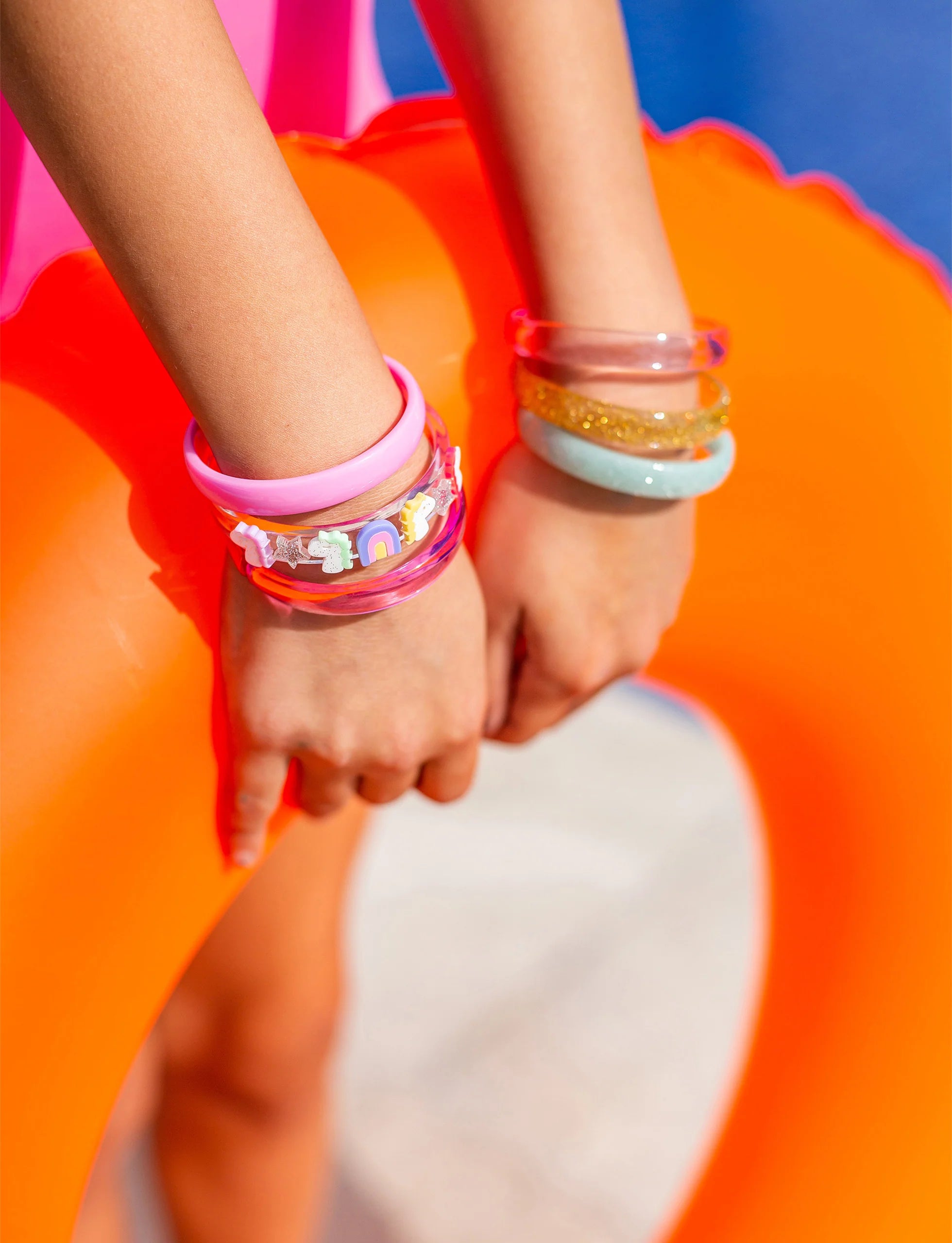 Unicorn & Stars Pink Bangles (Set of 3)