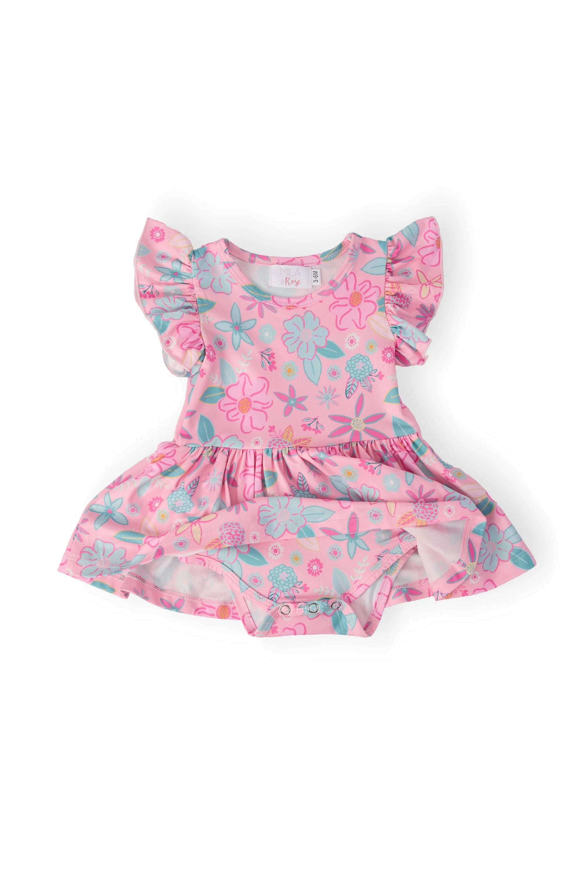 Beachy Blooms Flutter Twirl Bodysuit