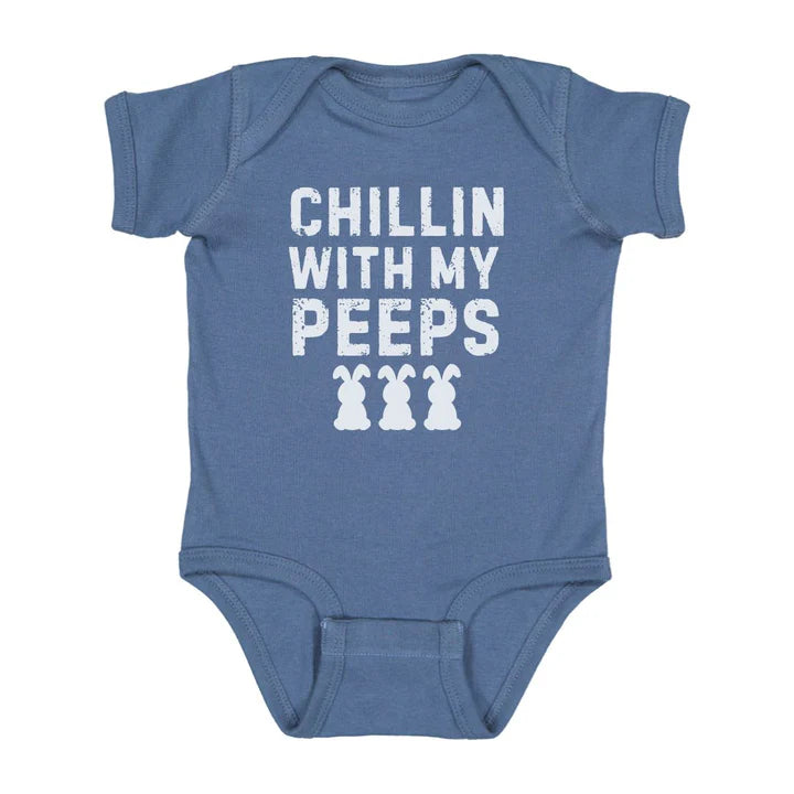 Chillin With My Peeps Easter Short Sleeve Bodysuit