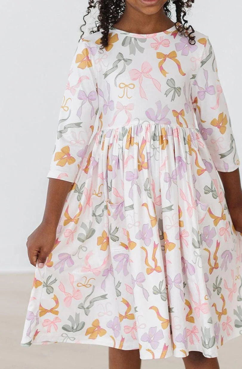 Boho Bows Pocket Twirl Dress