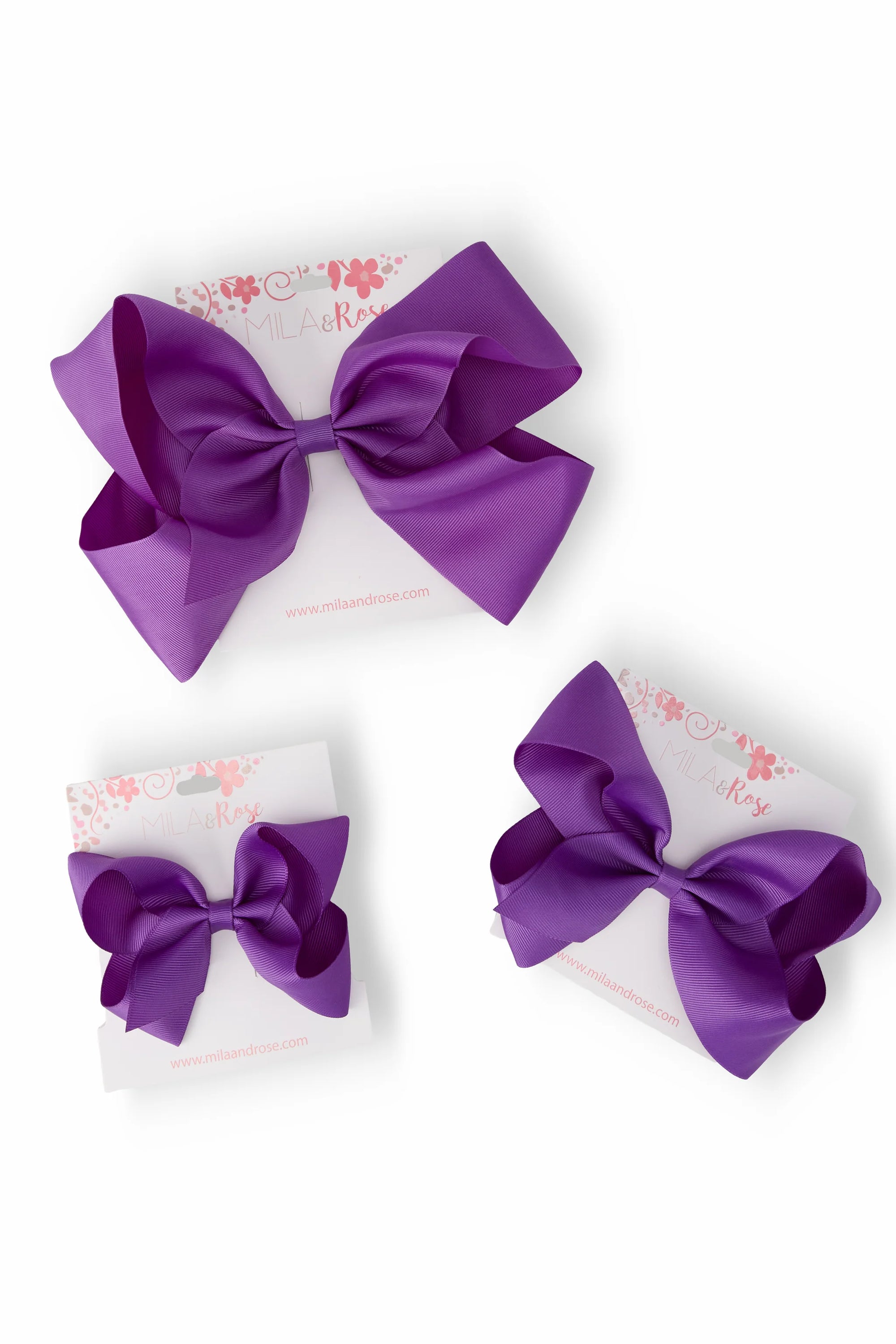 Purple Grosgrain Hair Bow