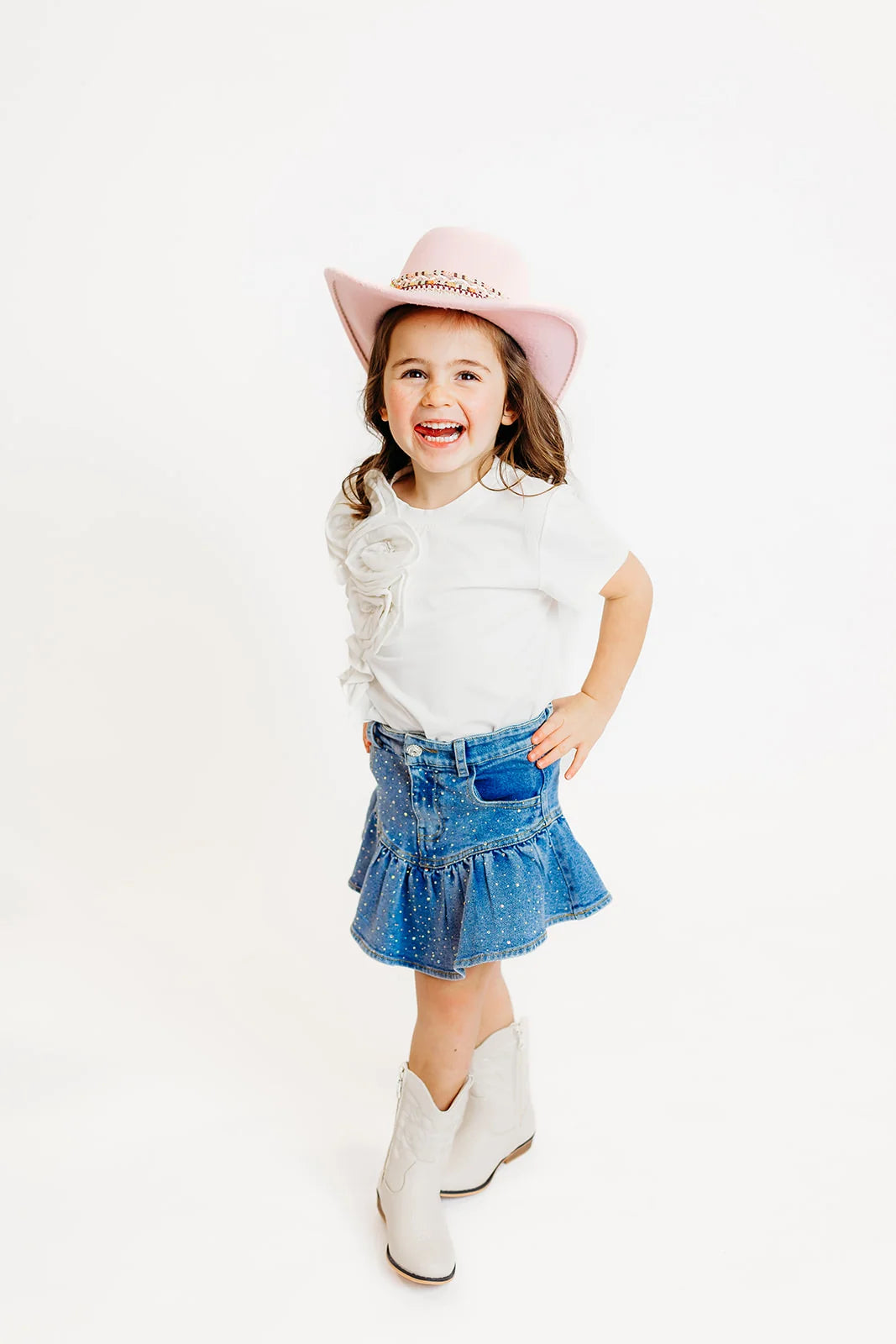 Denim Embellished Skort (PREORDER)