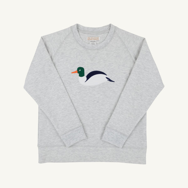 Cassidy Comfy Crewneck in Grantley Gray Heathered Duck