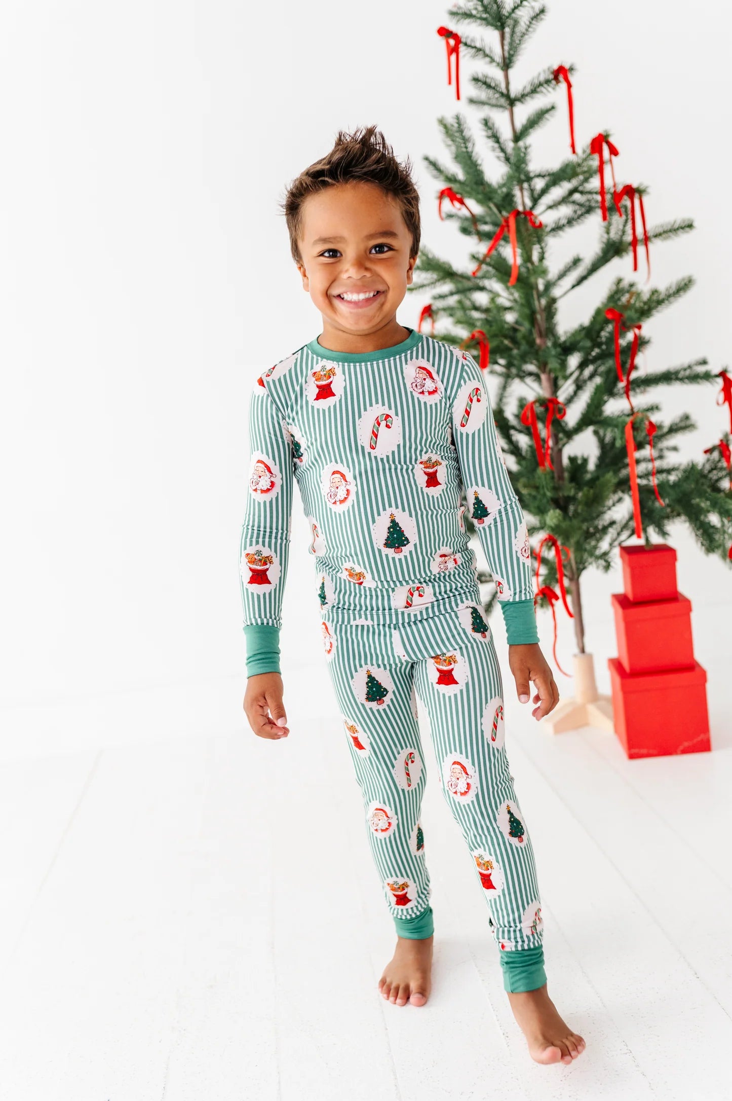Christmas Classic Stripe Two-Piece Pajama Set