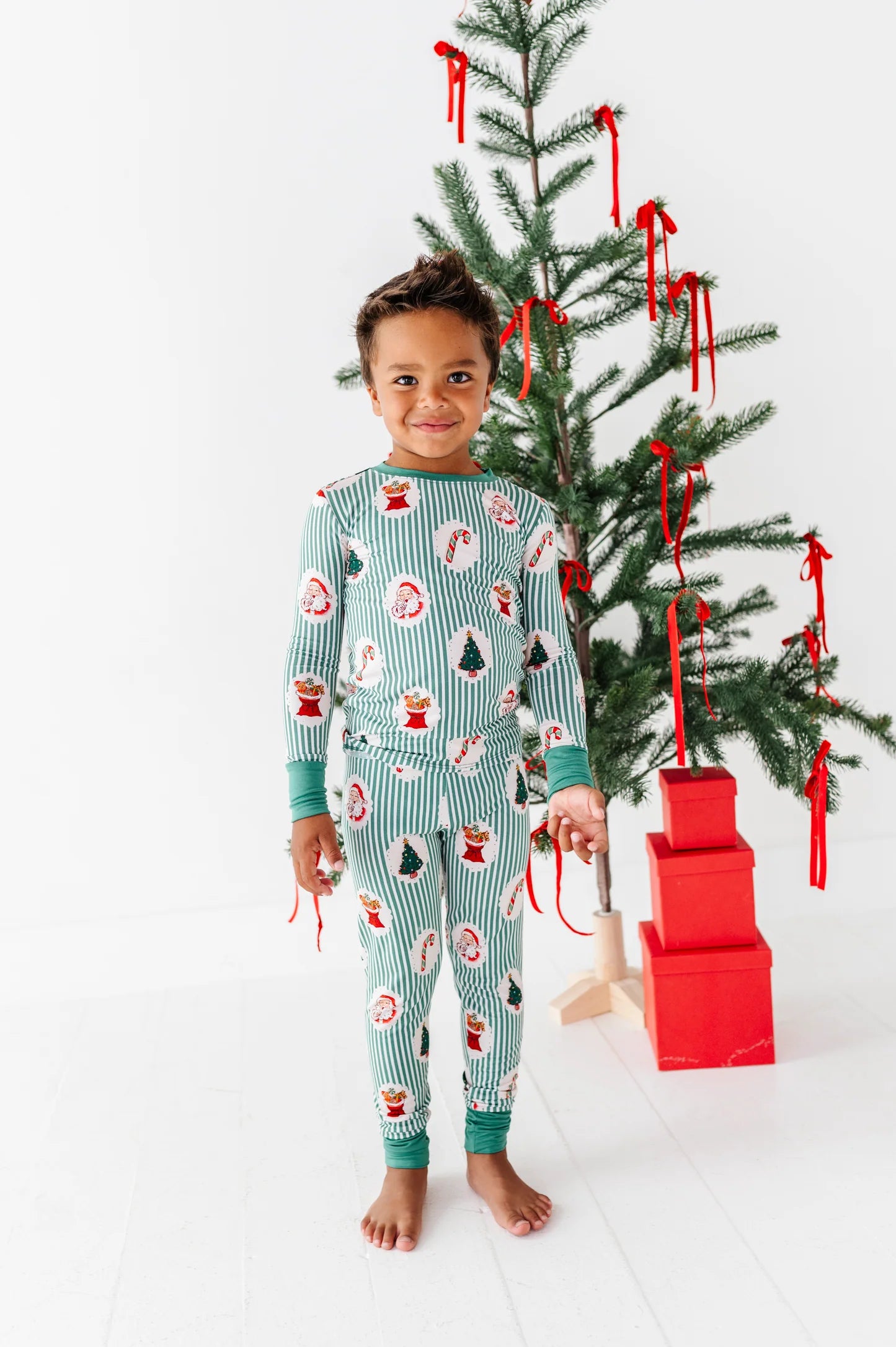 Christmas Classic Stripe Two-Piece Pajama Set