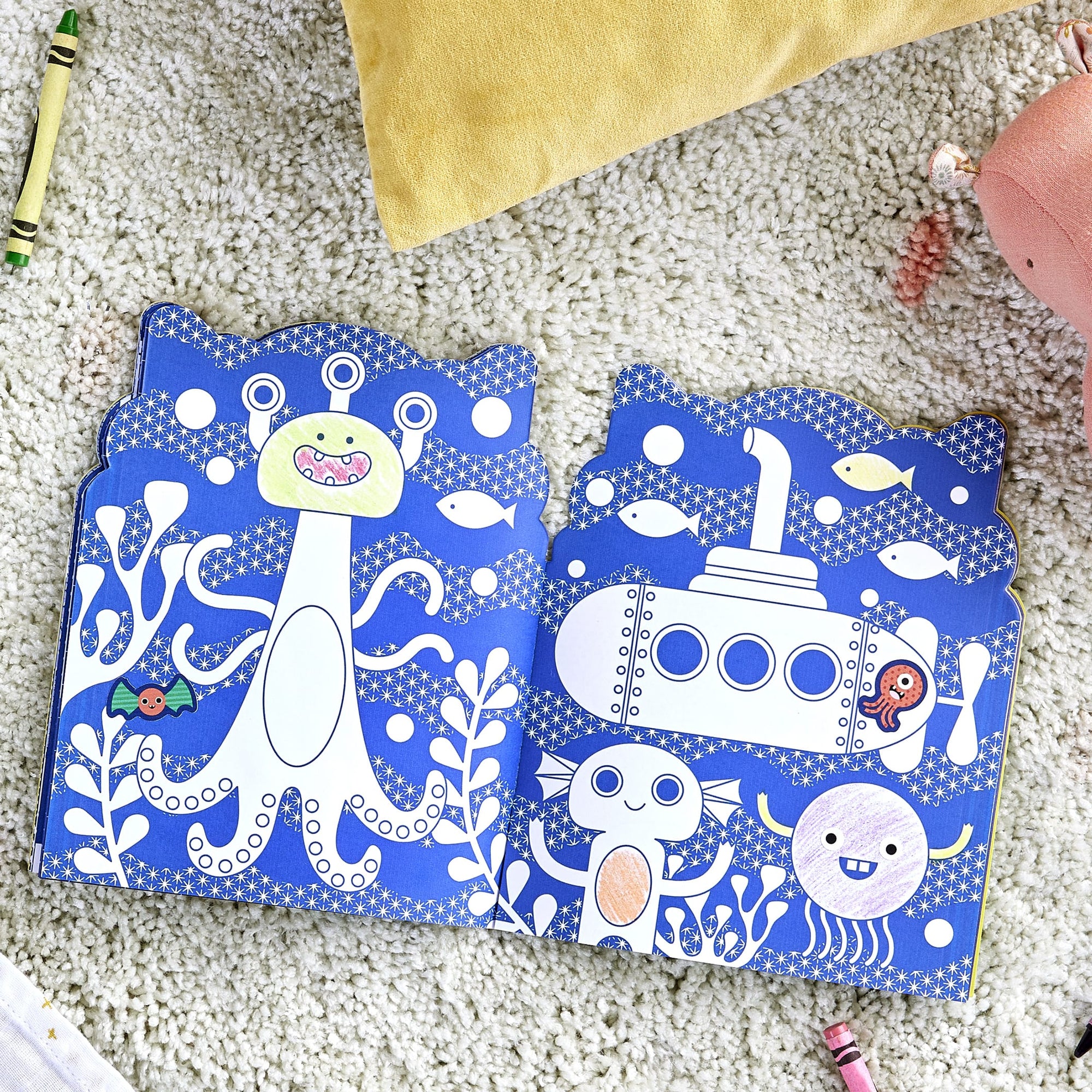 Coloring Book with Stickers: Monsters