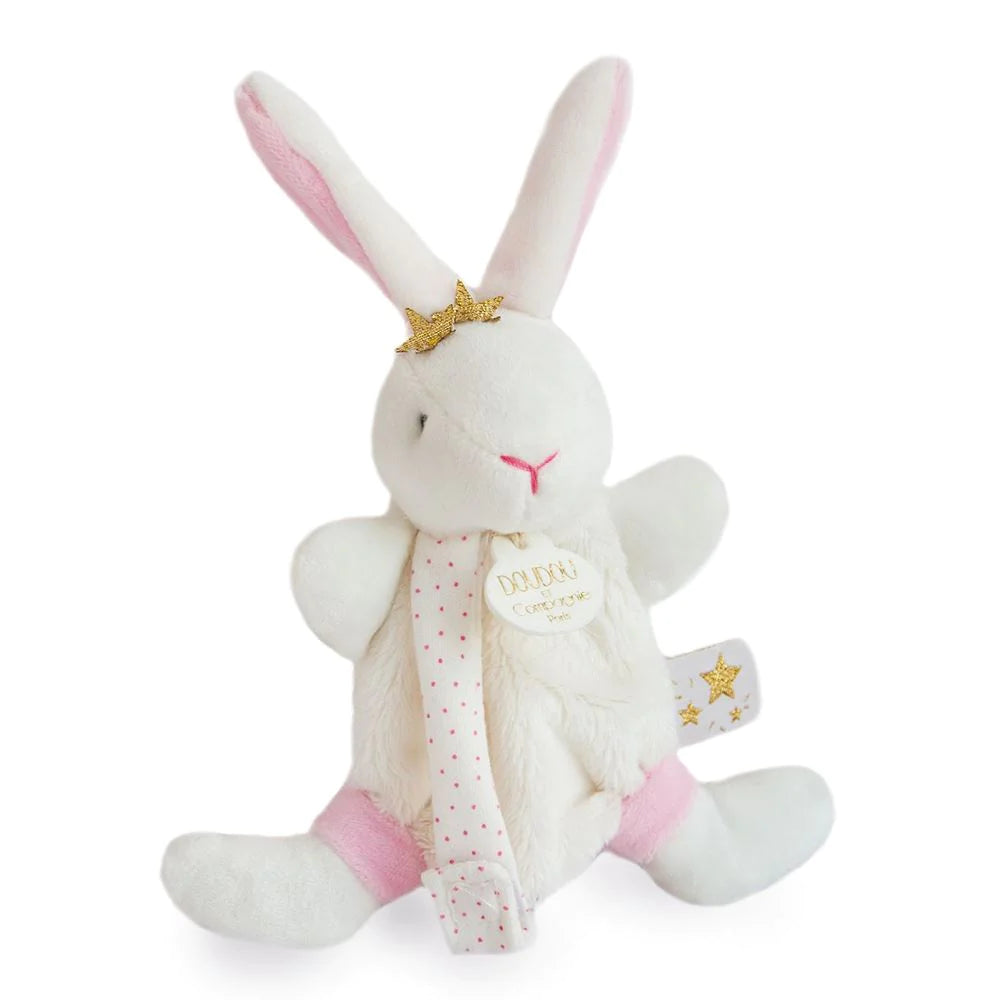 Star Pink Bunny Plush Pacifier Holder