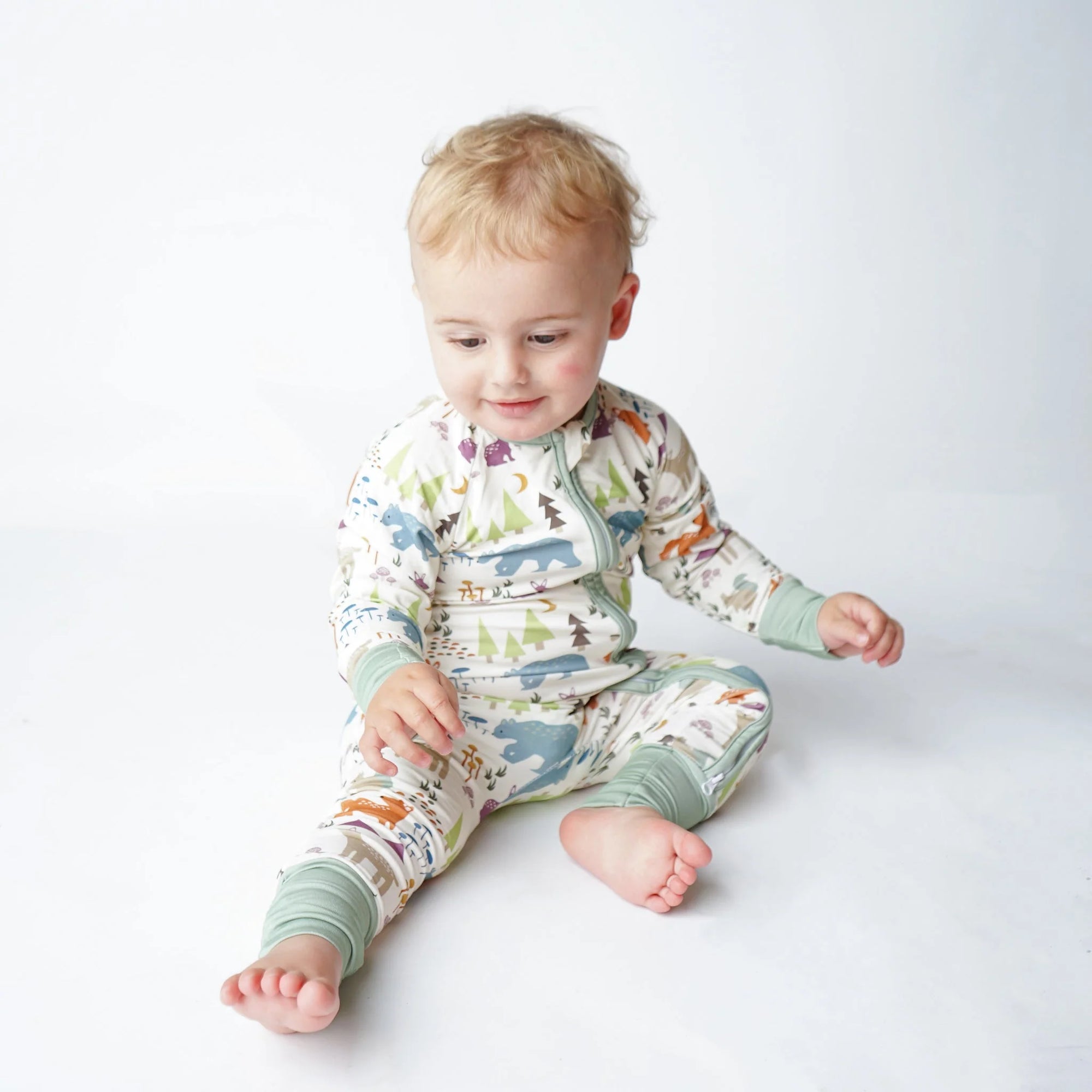 Forest Friends Bamboo Double Zip Pajamas