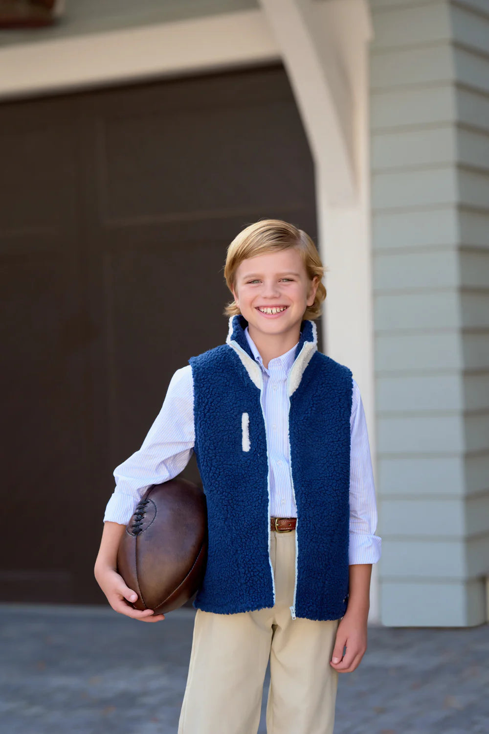 Van Camp Vest in Nantucket Navy