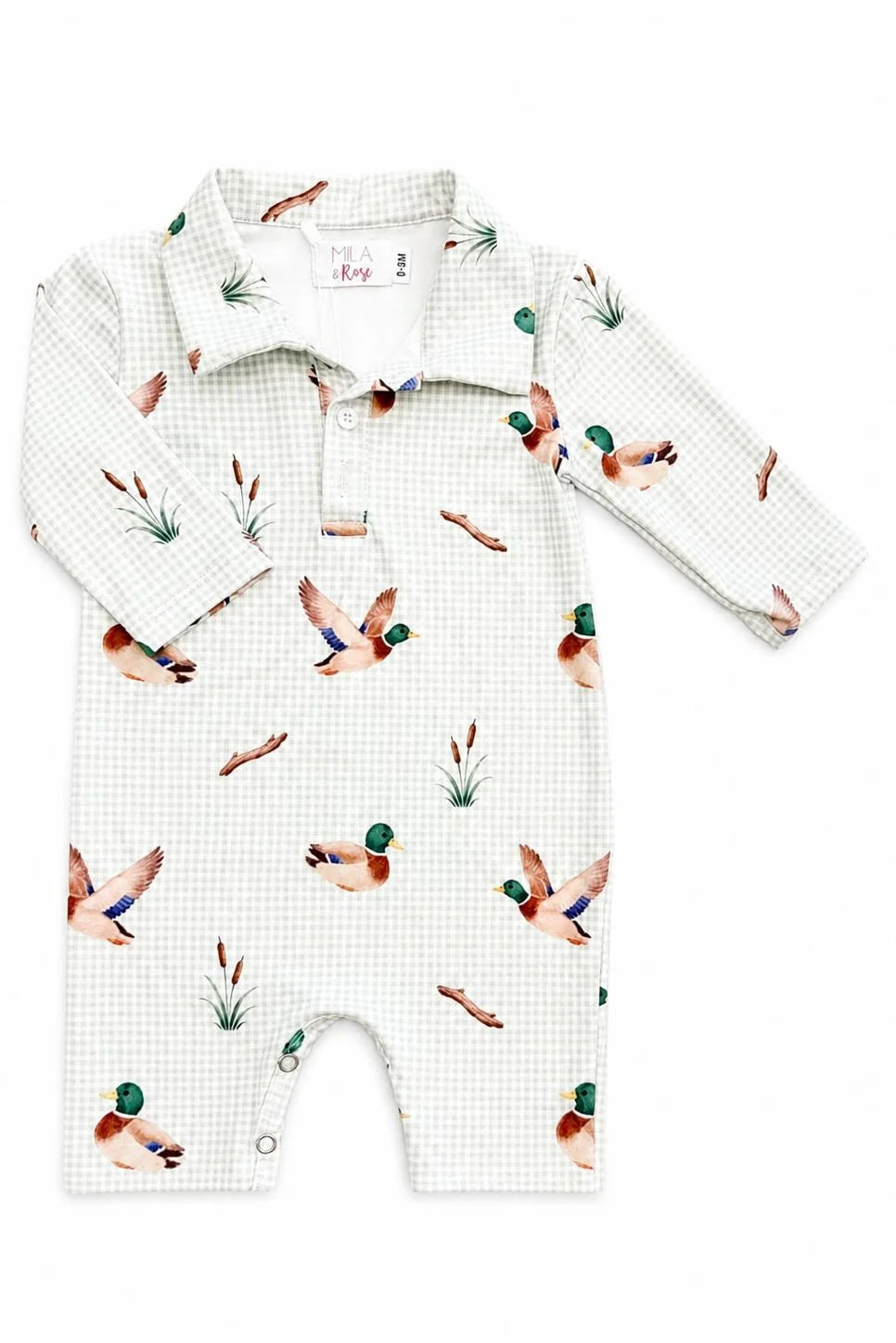 Duck Pond Long Sleeve Polo One-Piece