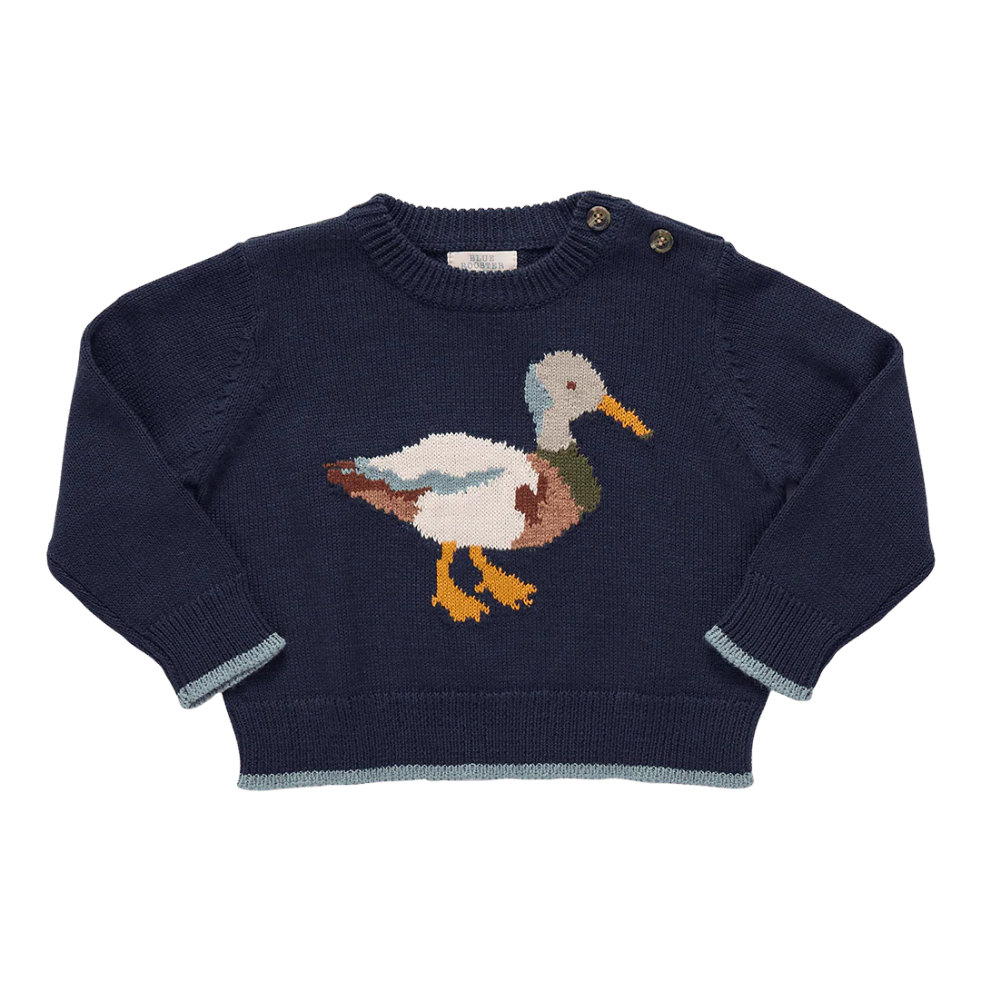 Oliver Sweater in Navy Mallard
