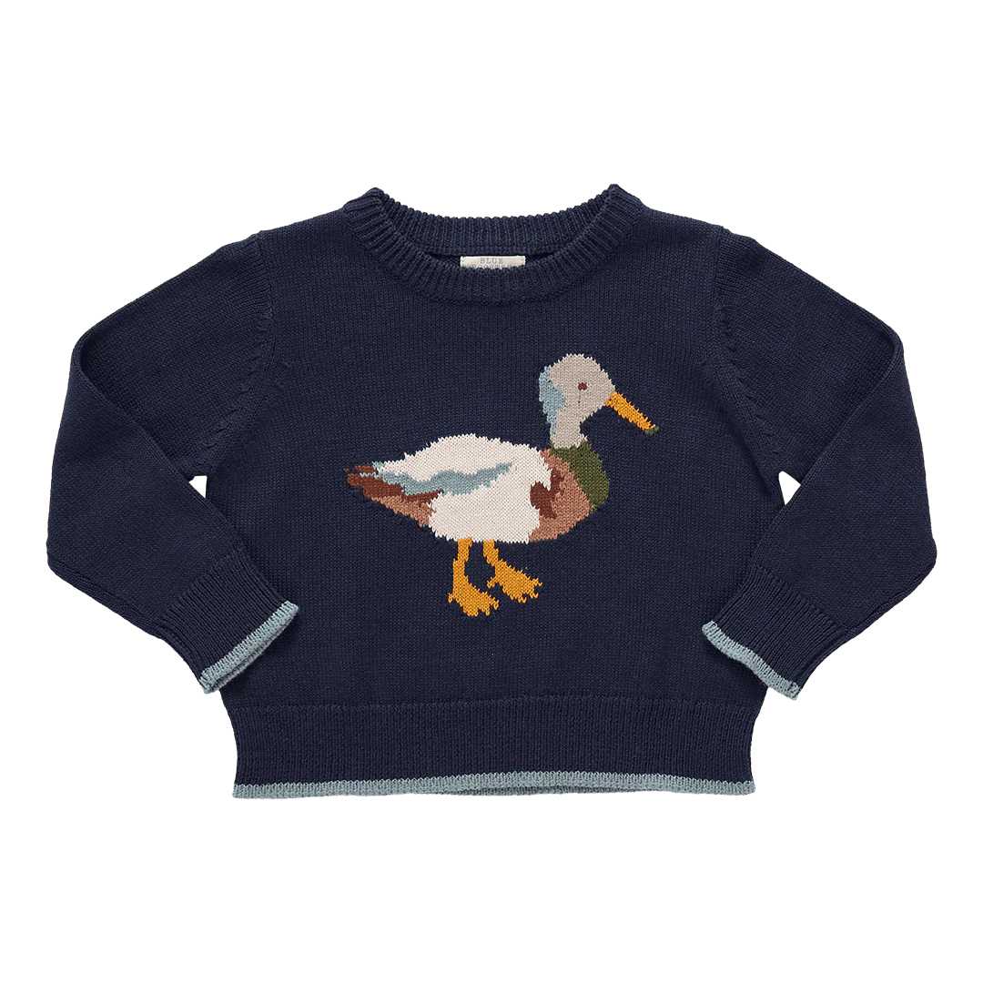 Oliver Sweater in Navy Mallard