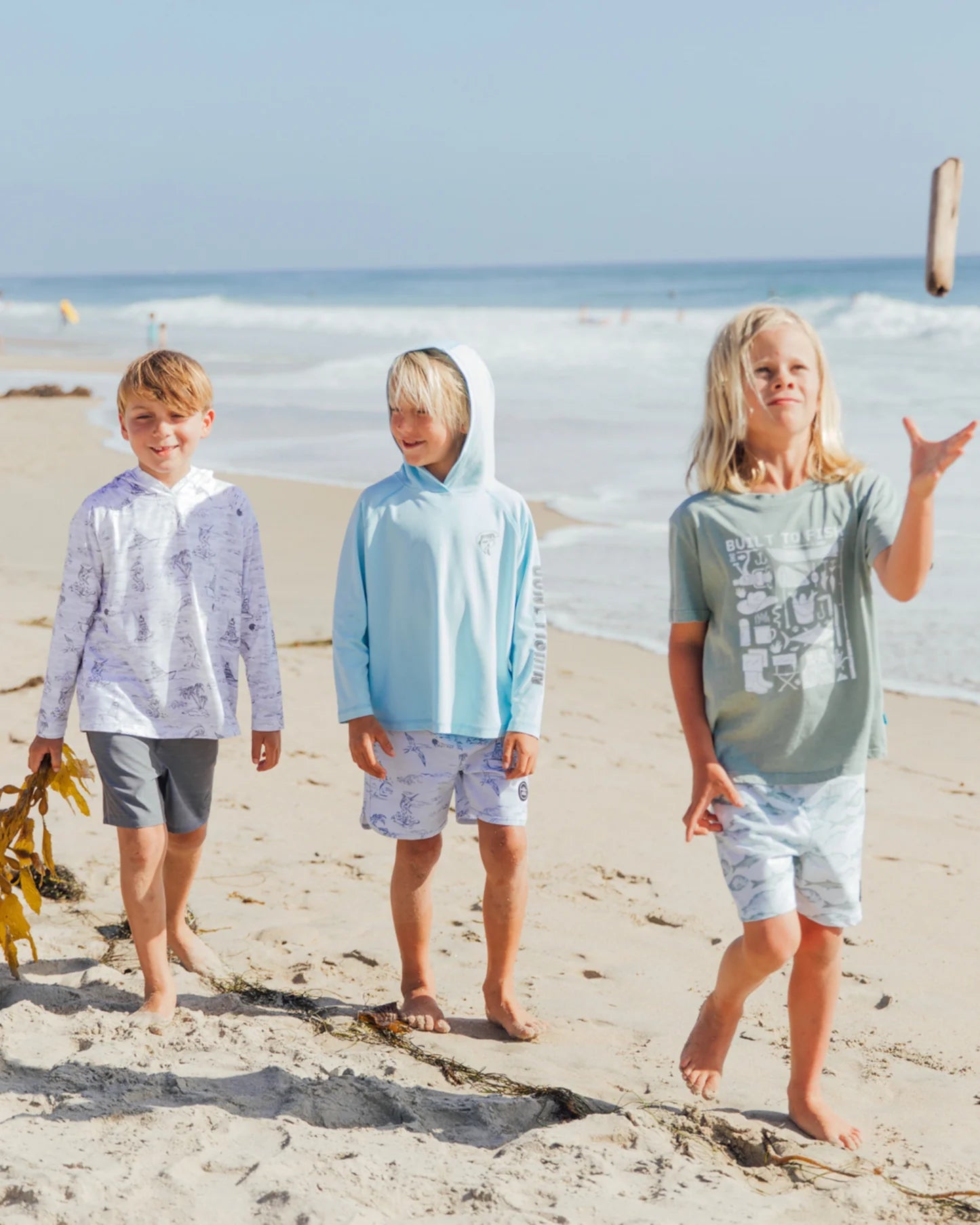 Fishin' Reel Deal Tech Hoody | Crystal Blue