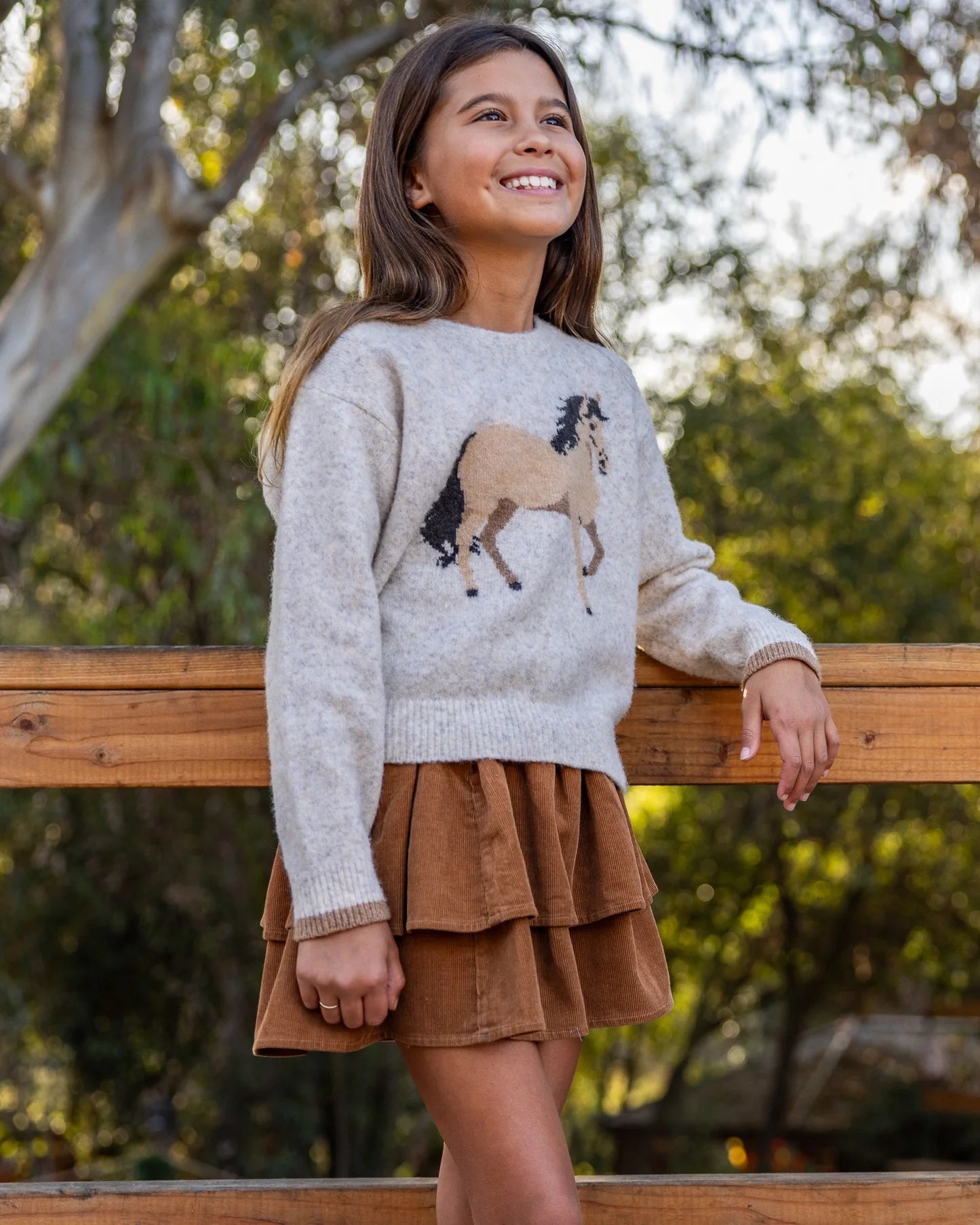 Alex Skirt in Saddle Corduroy