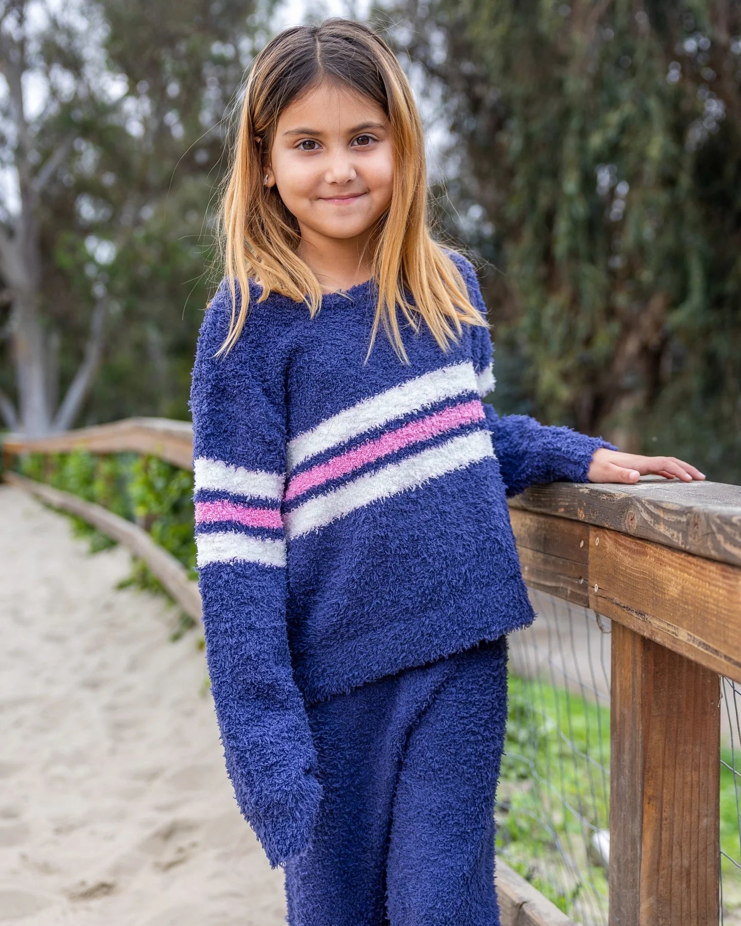 Dreamer Stripe Sweater | Crown Blue Plush