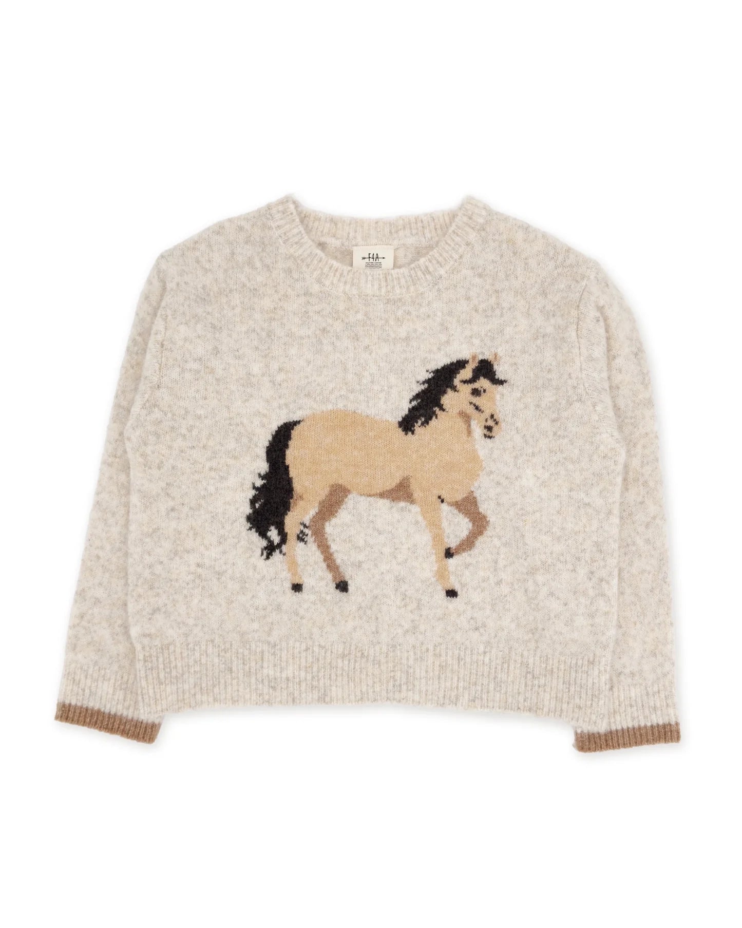 Camille Horse Sweater in Oatmeal